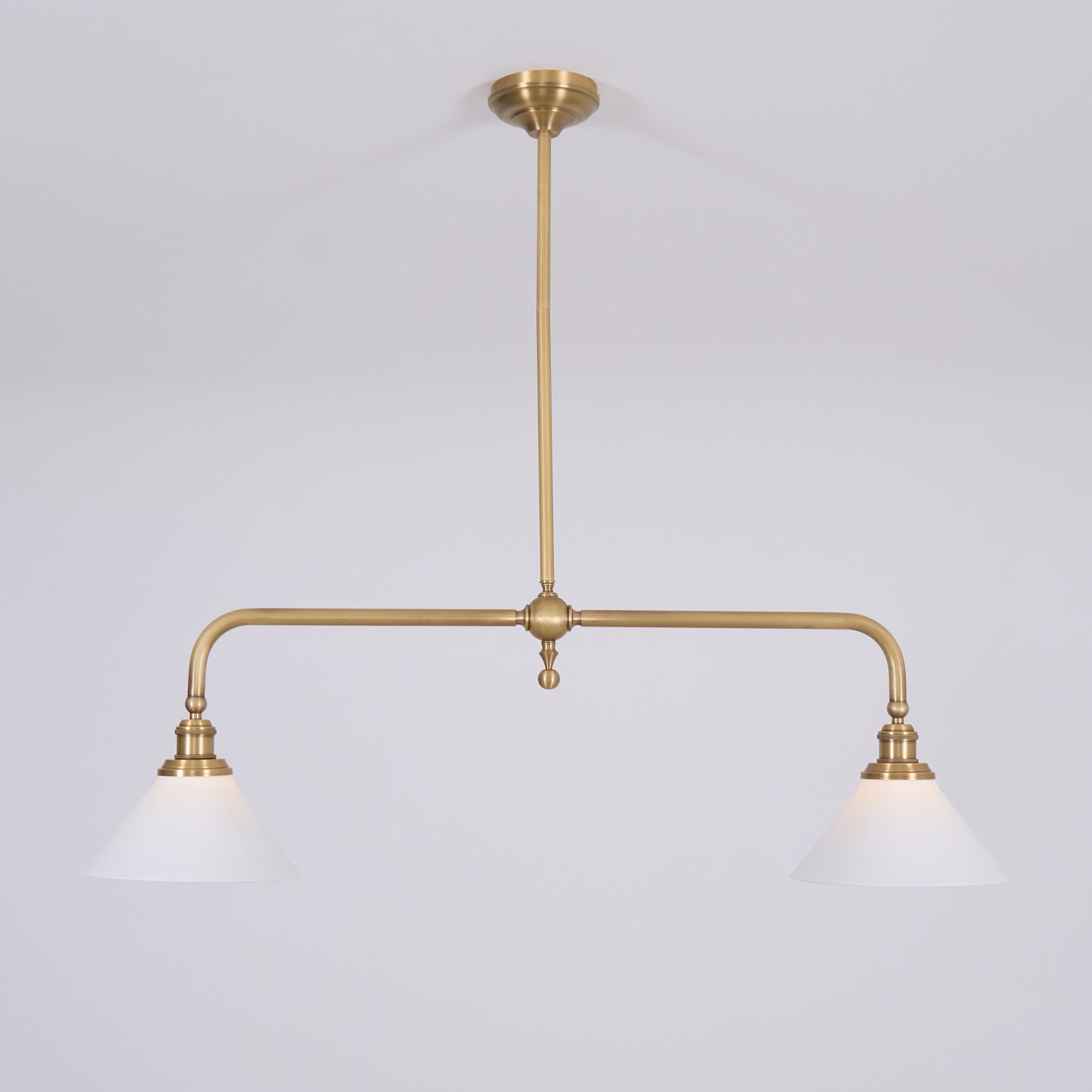 Double Head Pendant Lamp - Ceramic Shade Lighting Fixture