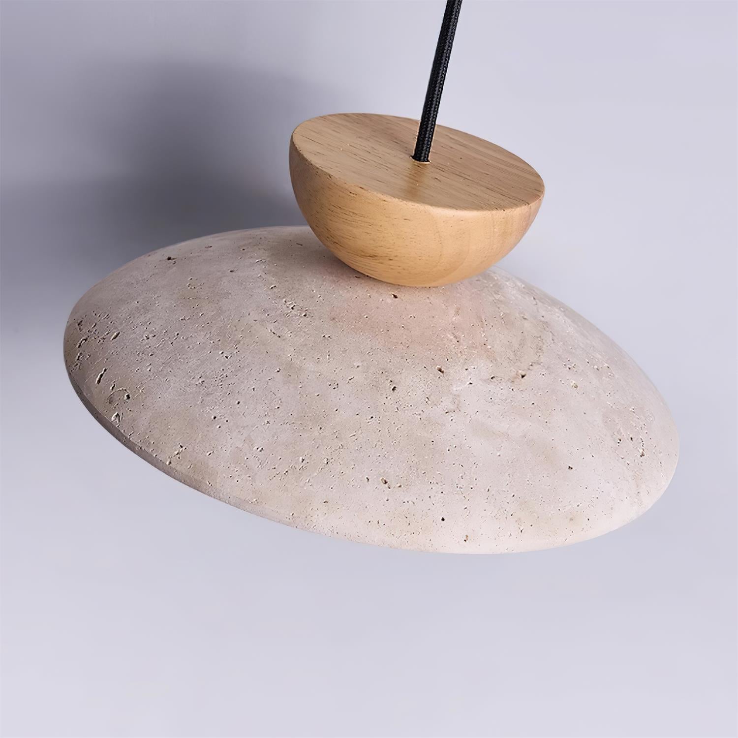Natural Travertine Stone Pendant Light – Minimalist Ceiling Light