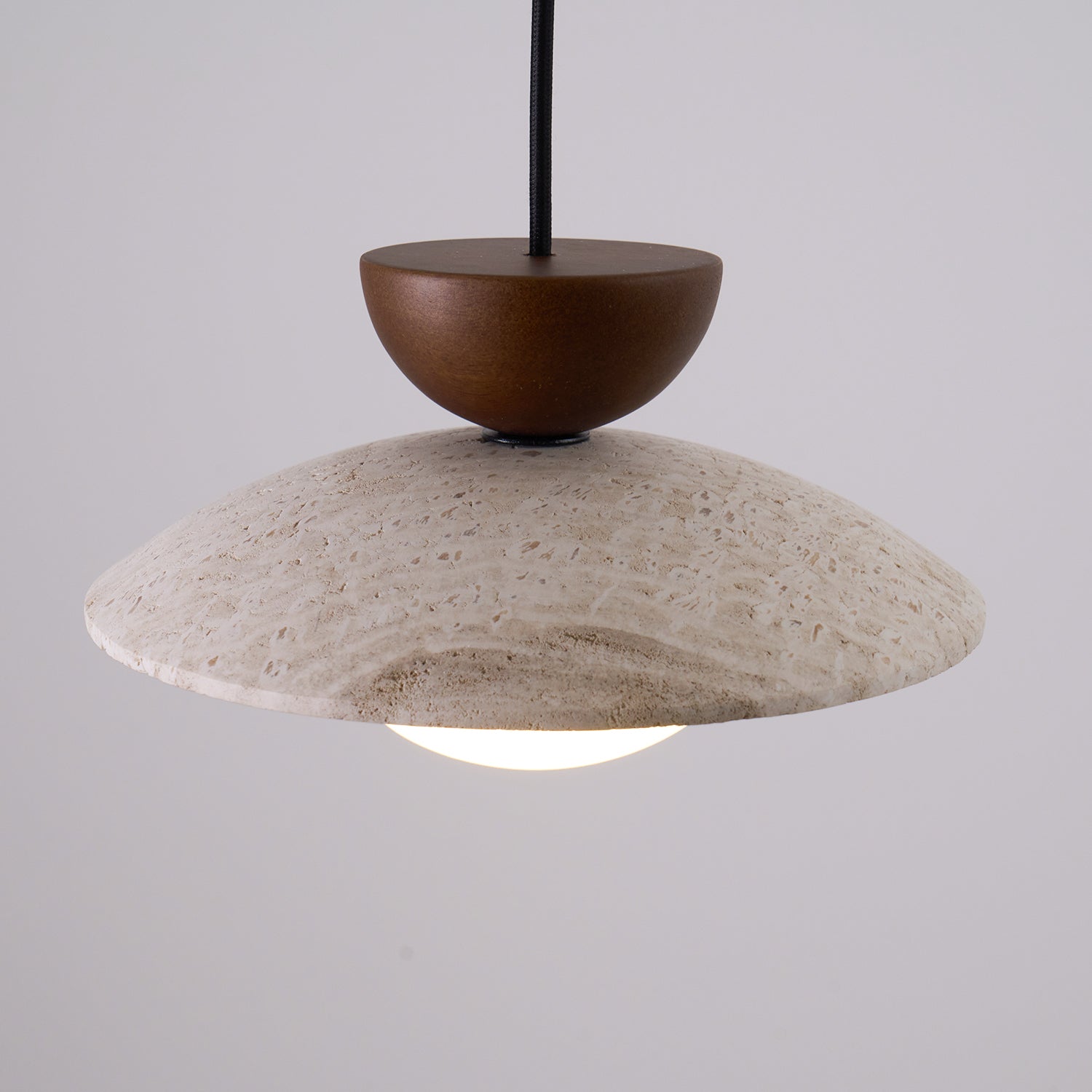Natural Travertine Stone Pendant Light – Minimalist Ceiling Light
