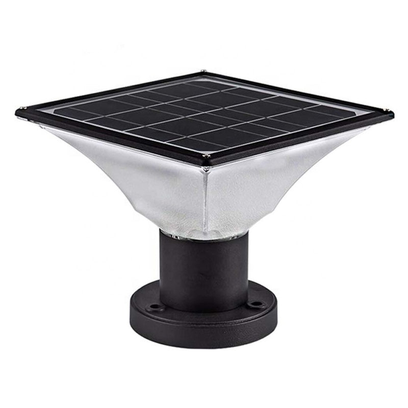 Solar Pillar Lamp with Weather-Resistant Construction