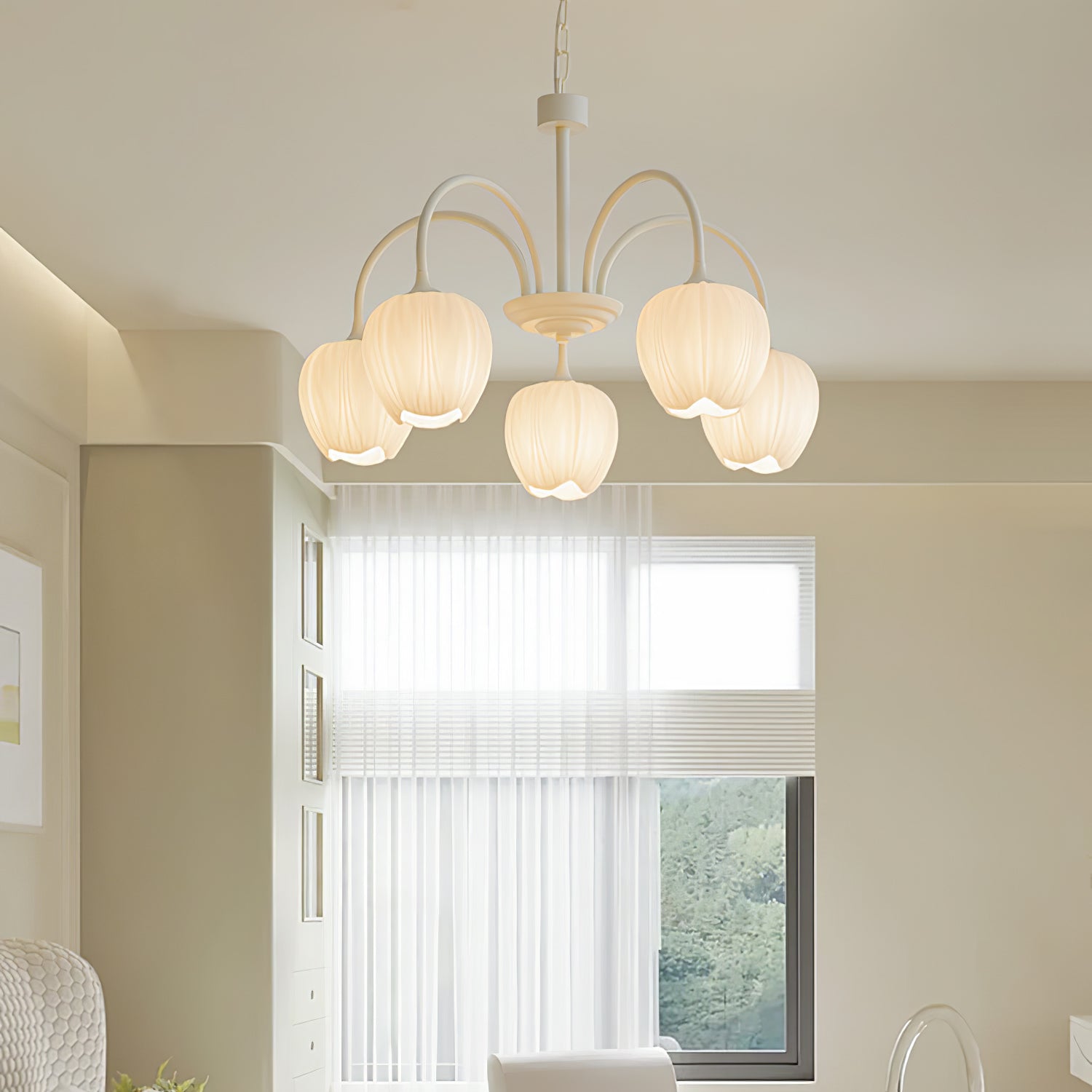 Tulip Matcha Pendant Chandelier – Stylish Lounge Hanging Light