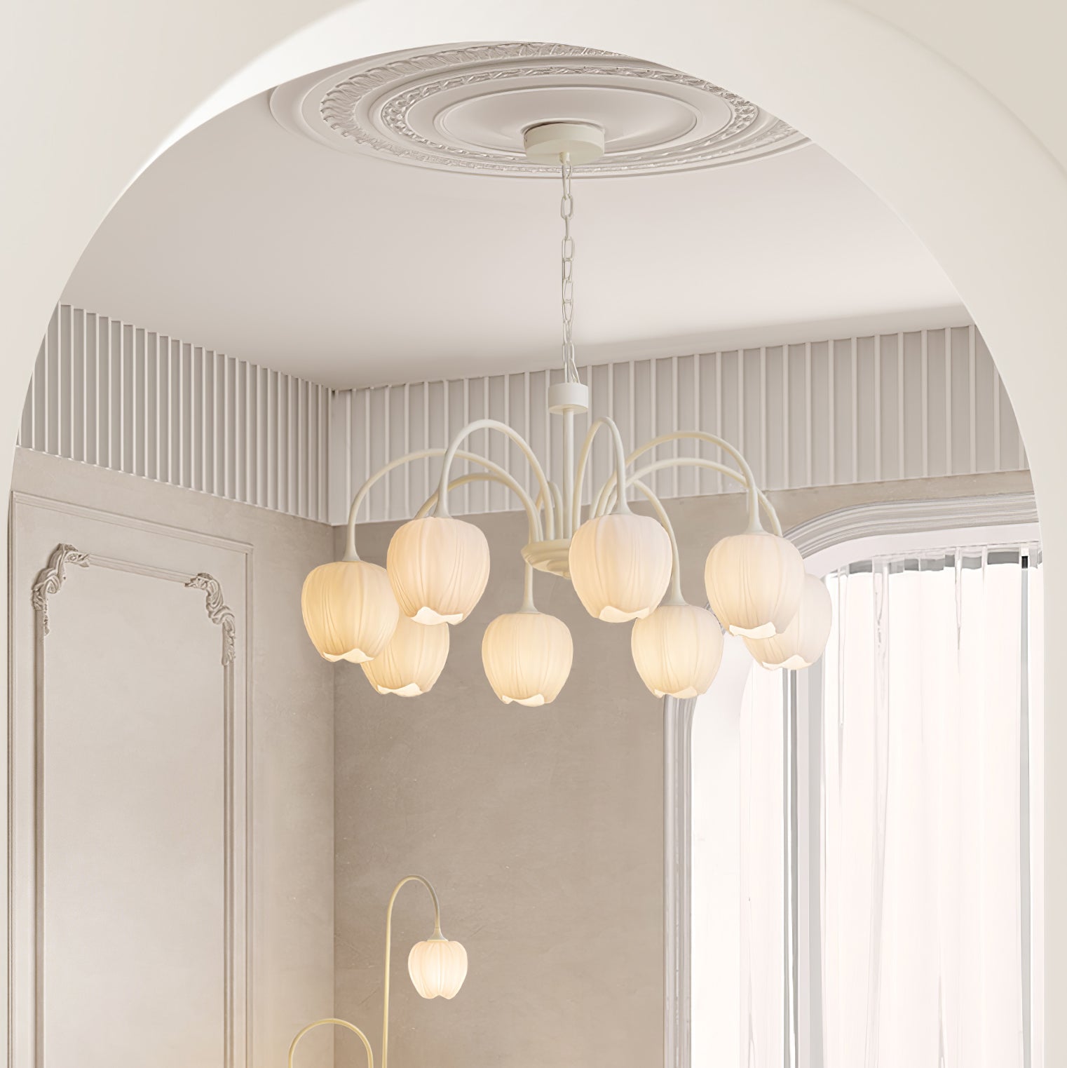 Tulip Matcha Pendant Chandelier – Stylish Lounge Hanging Light