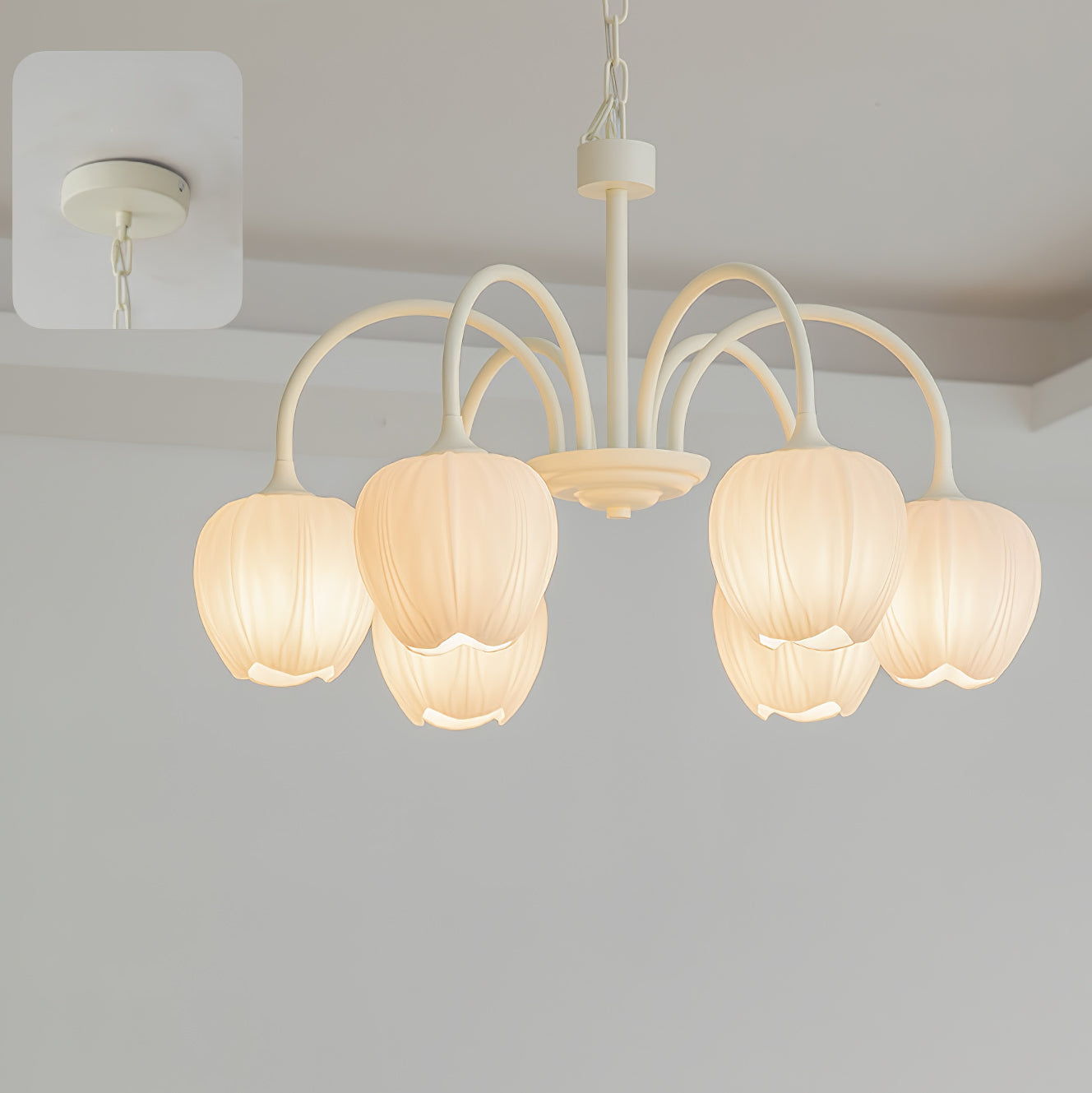 Tulip Matcha Pendant Chandelier – Stylish Lounge Hanging Light