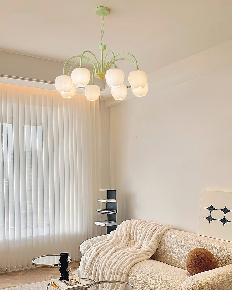 Tulip Matcha Pendant Chandelier – Stylish Lounge Hanging Light