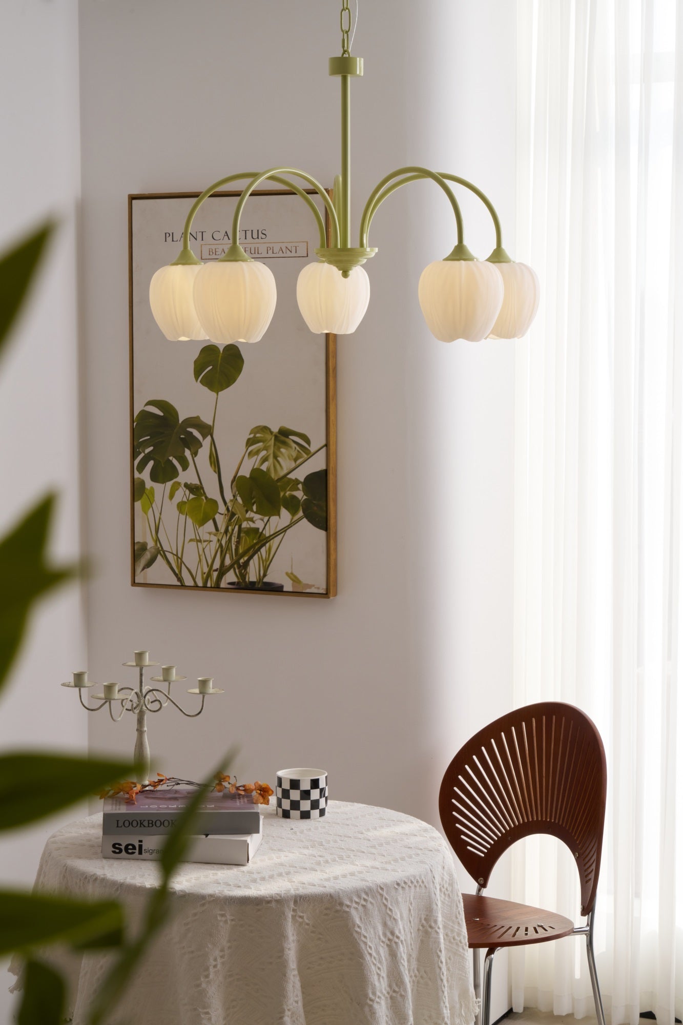Tulip Matcha Pendant Chandelier – Stylish Lounge Hanging Light