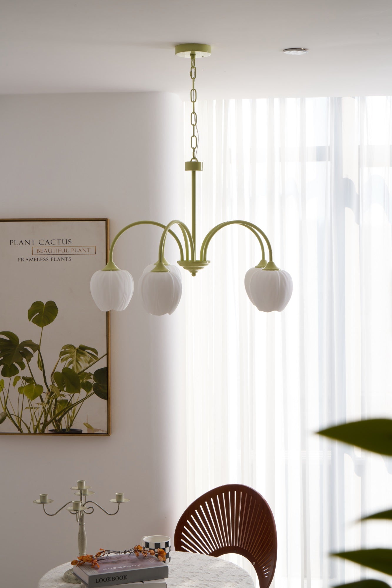 Tulip Matcha Pendant Chandelier – Stylish Lounge Hanging Light