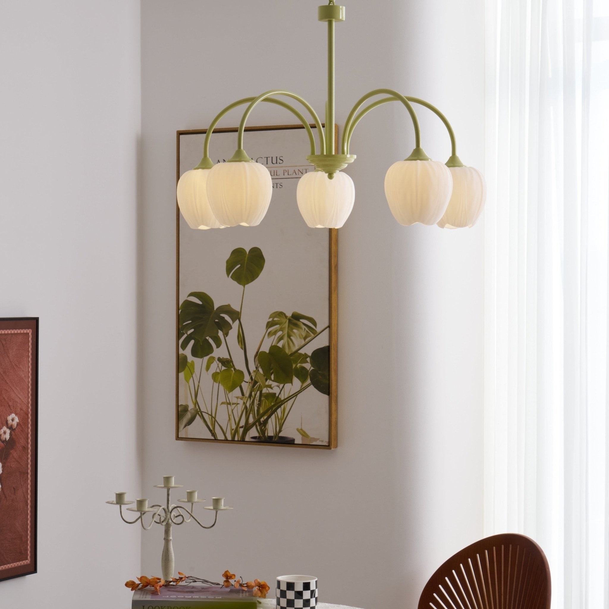 Tulip Matcha Pendant Chandelier – Stylish Lounge Hanging Light