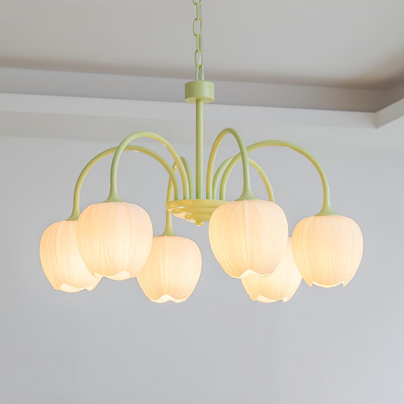 Tulip Matcha Pendant Chandelier – Stylish Lounge Hanging Light