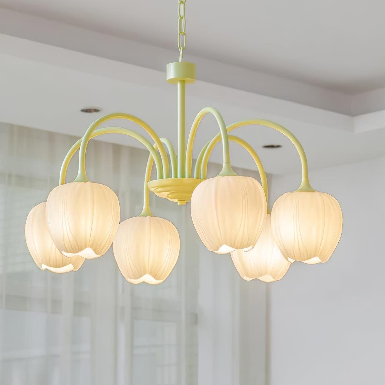 Tulip Matcha Pendant Chandelier – Stylish Lounge Hanging Light