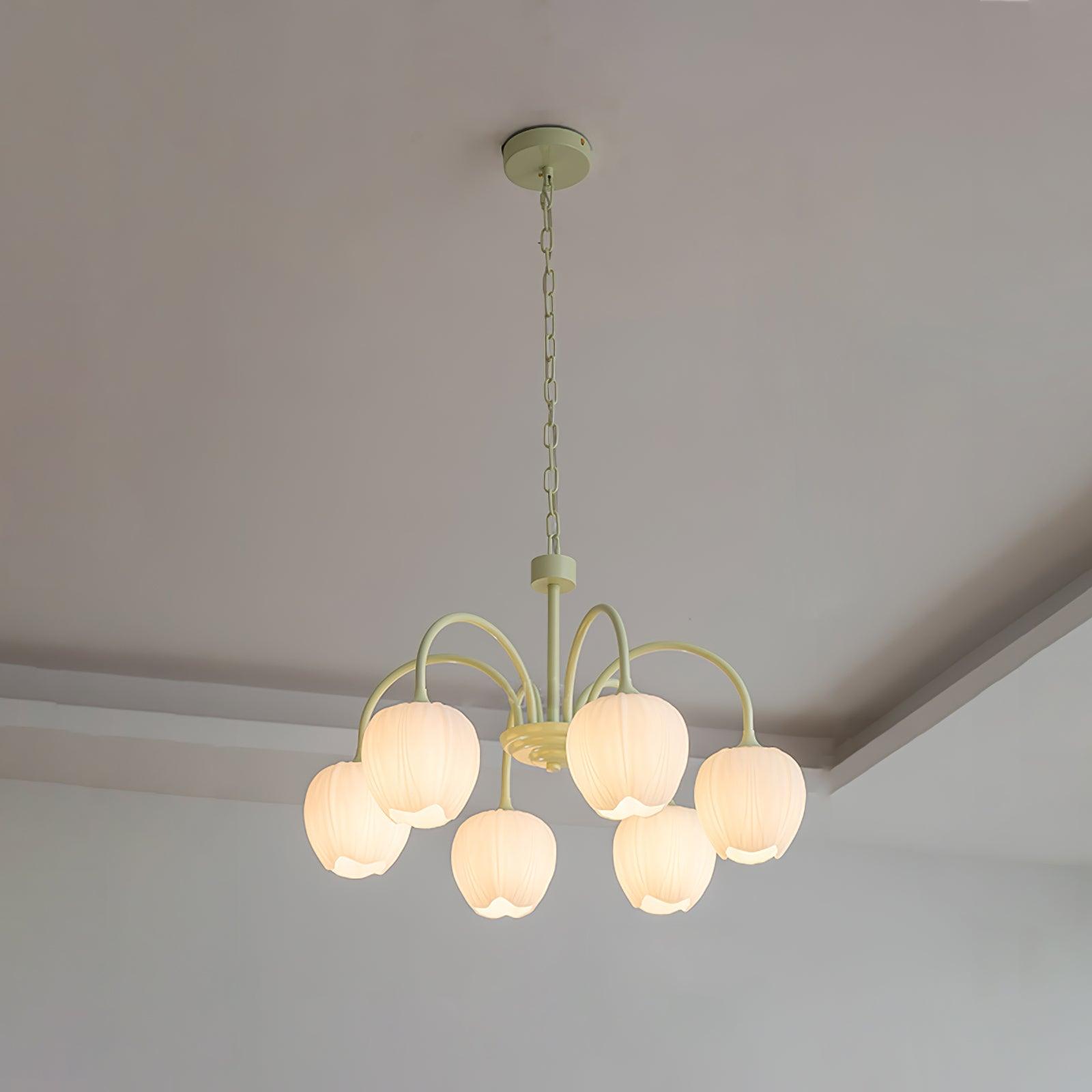 Tulip Matcha Pendant Chandelier – Stylish Lounge Hanging Light