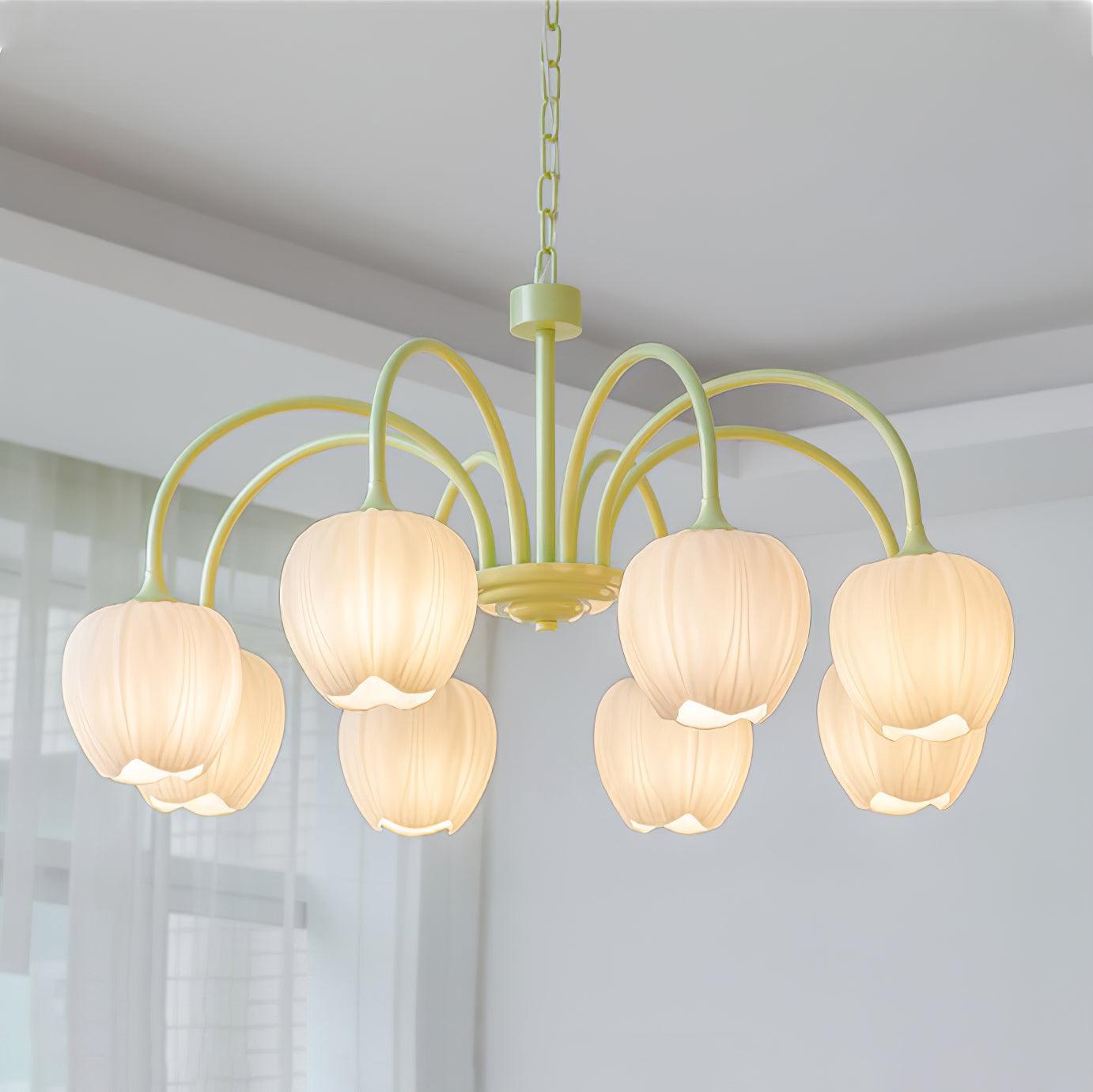 Tulip Matcha Pendant Chandelier – Stylish Lounge Hanging Light
