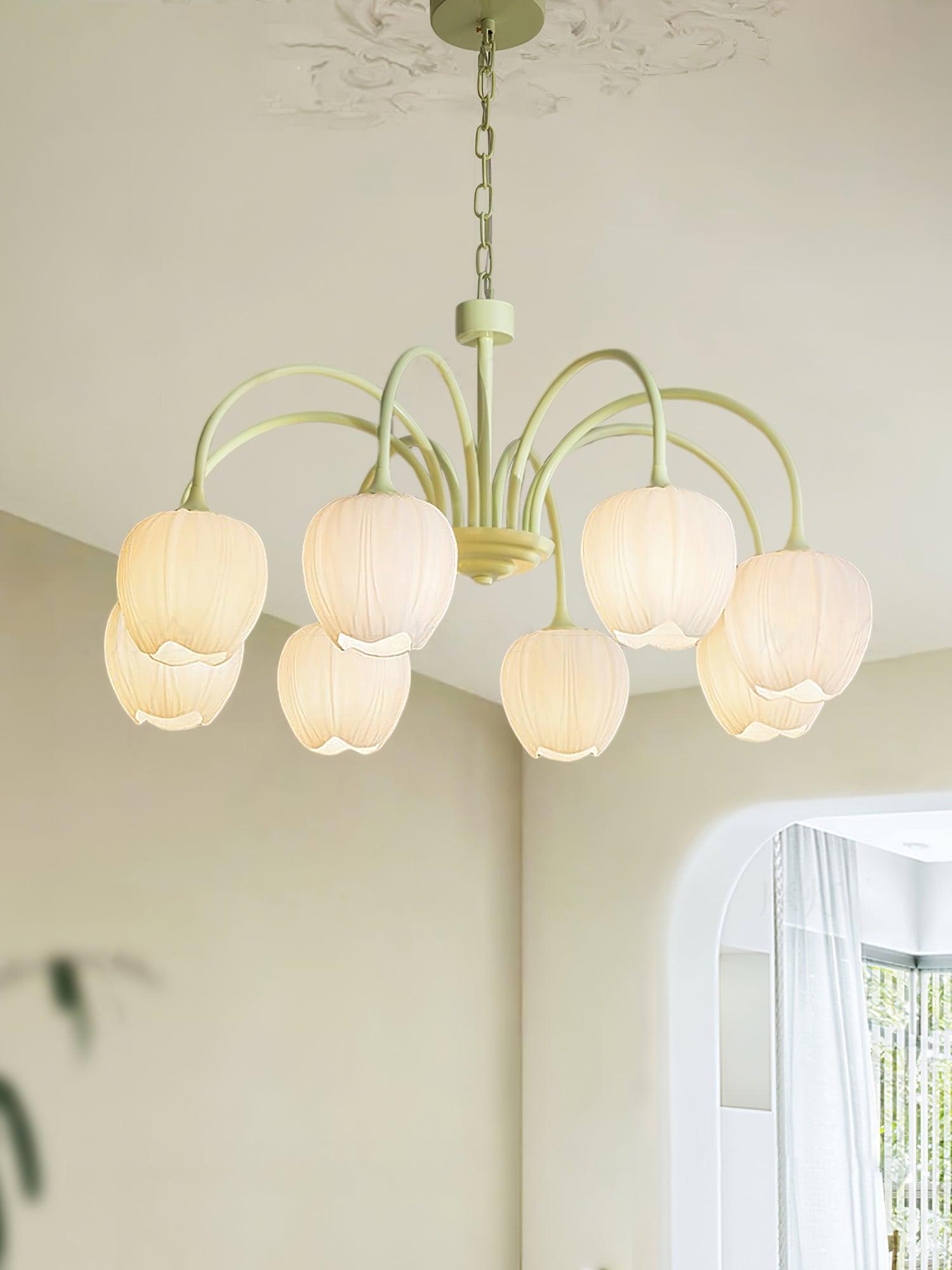 Tulip Matcha Pendant Chandelier – Stylish Lounge Hanging Light