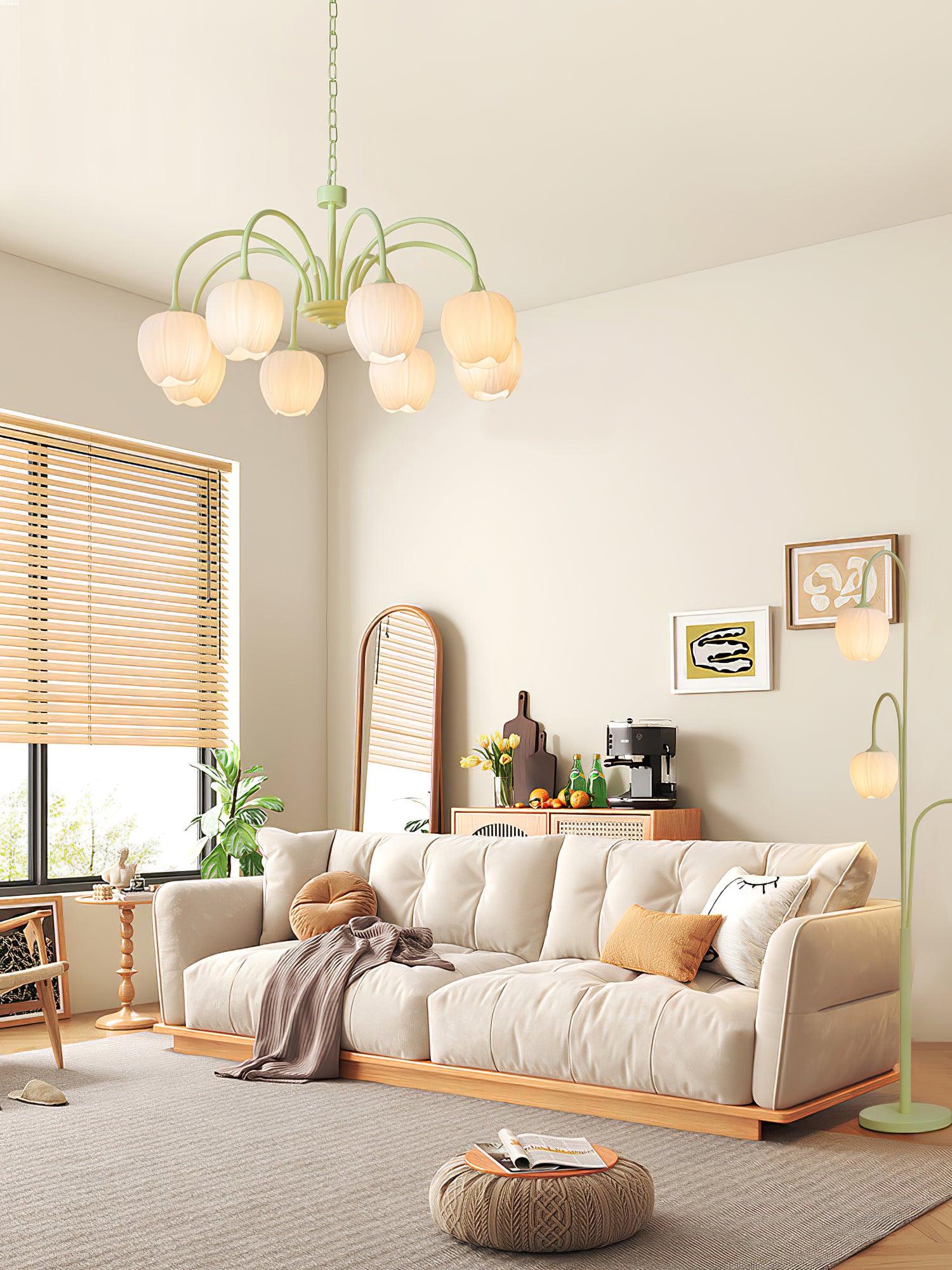 Tulip Matcha Pendant Chandelier – Stylish Lounge Hanging Light