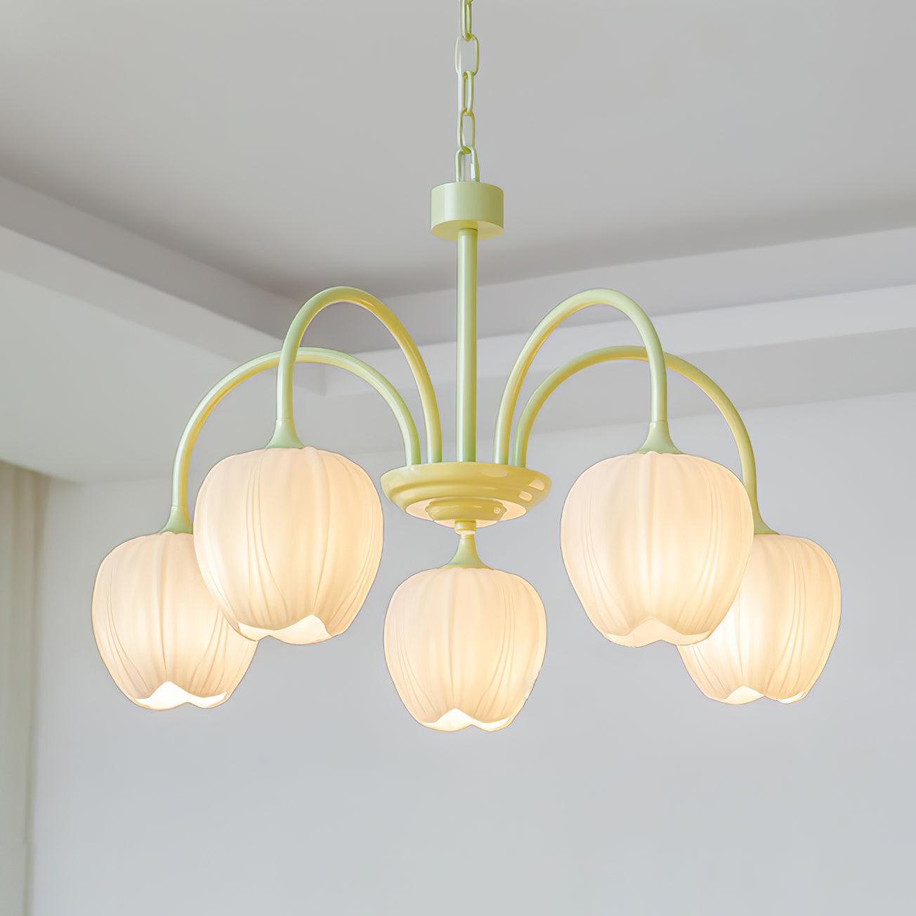 Tulip Matcha Pendant Chandelier – Stylish Lounge Hanging Light