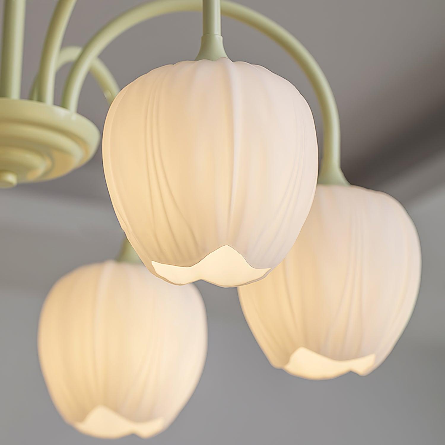 Tulip Matcha Pendant Chandelier – Stylish Lounge Hanging Light