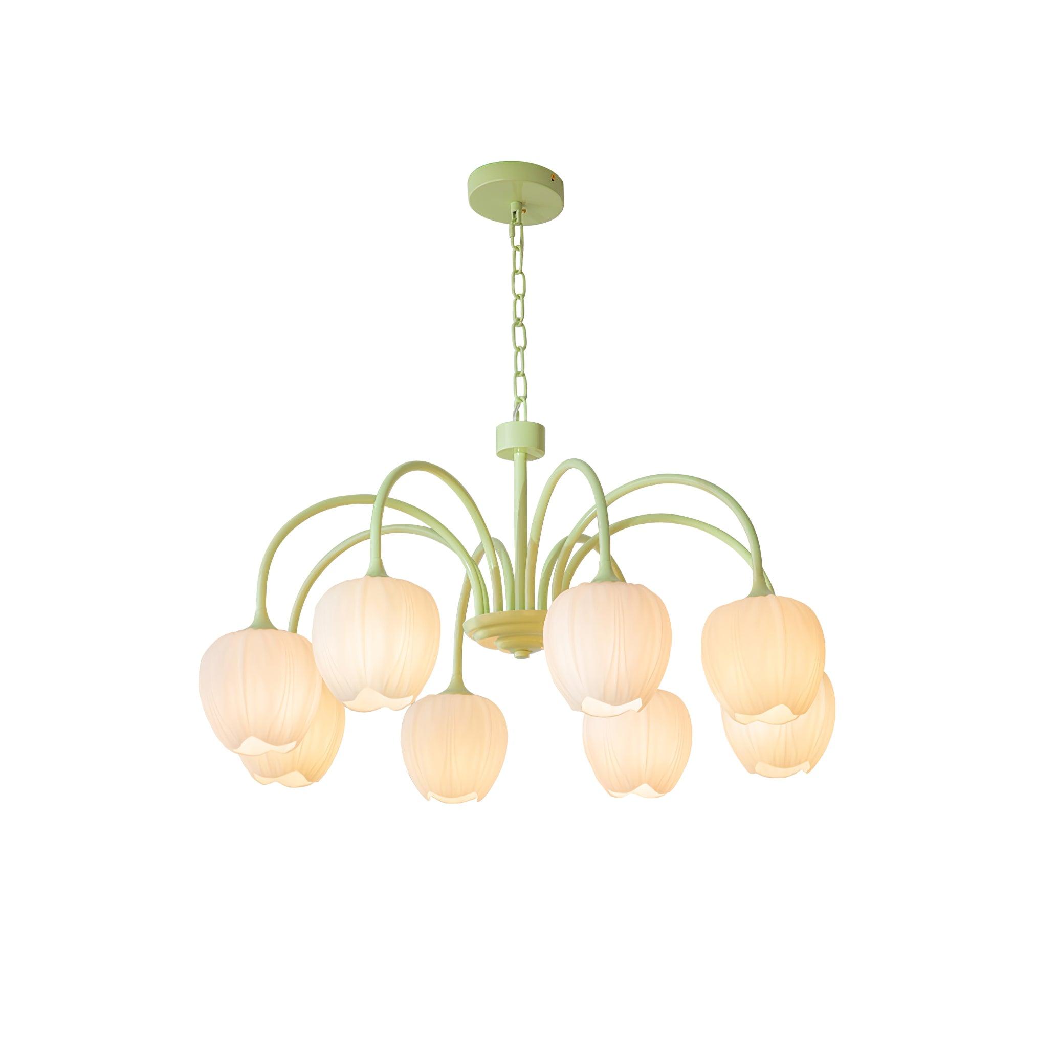 Tulip Matcha Pendant Chandelier – Stylish Lounge Hanging Light