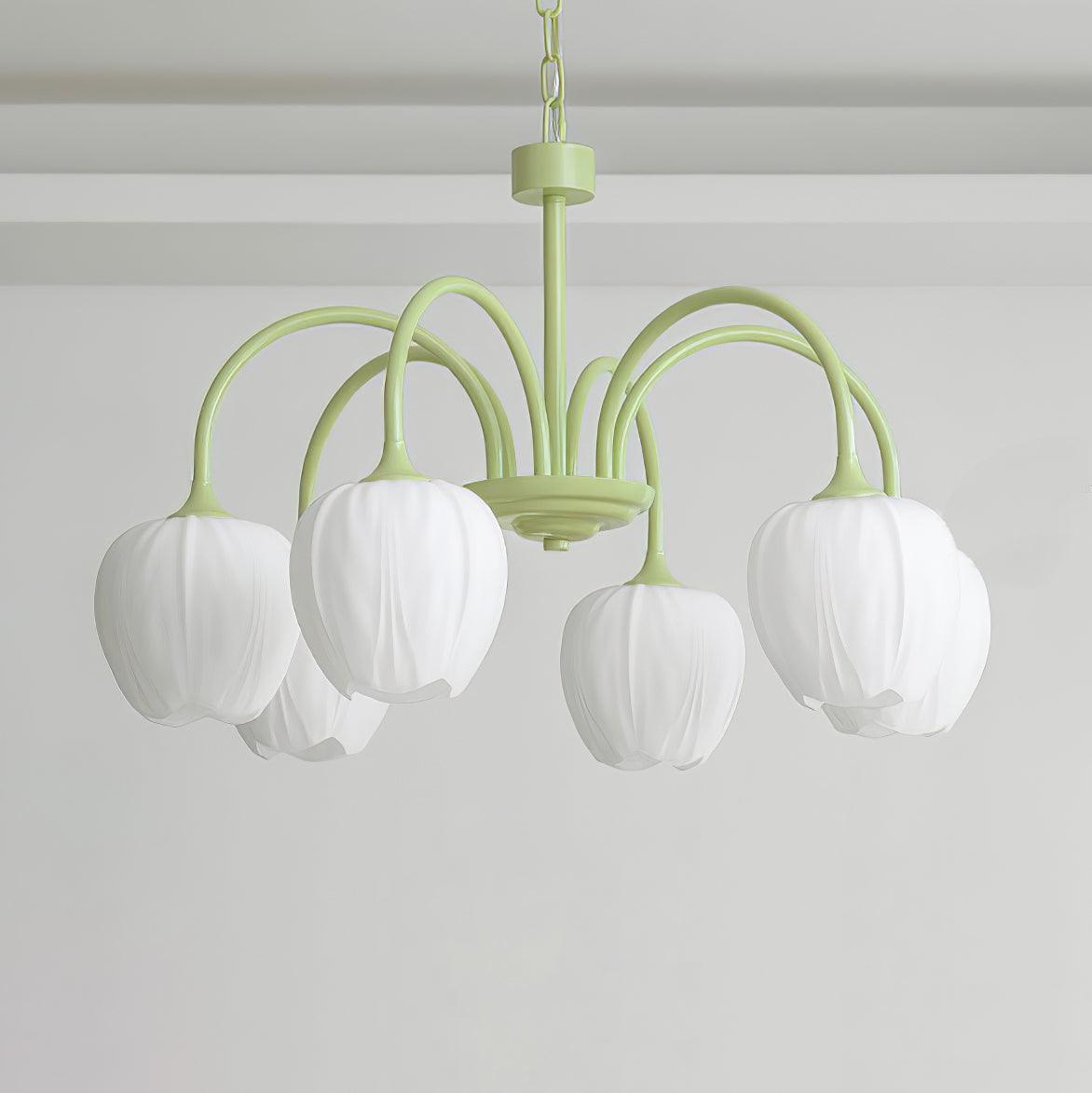 Tulip Matcha Pendant Chandelier – Stylish Lounge Hanging Light