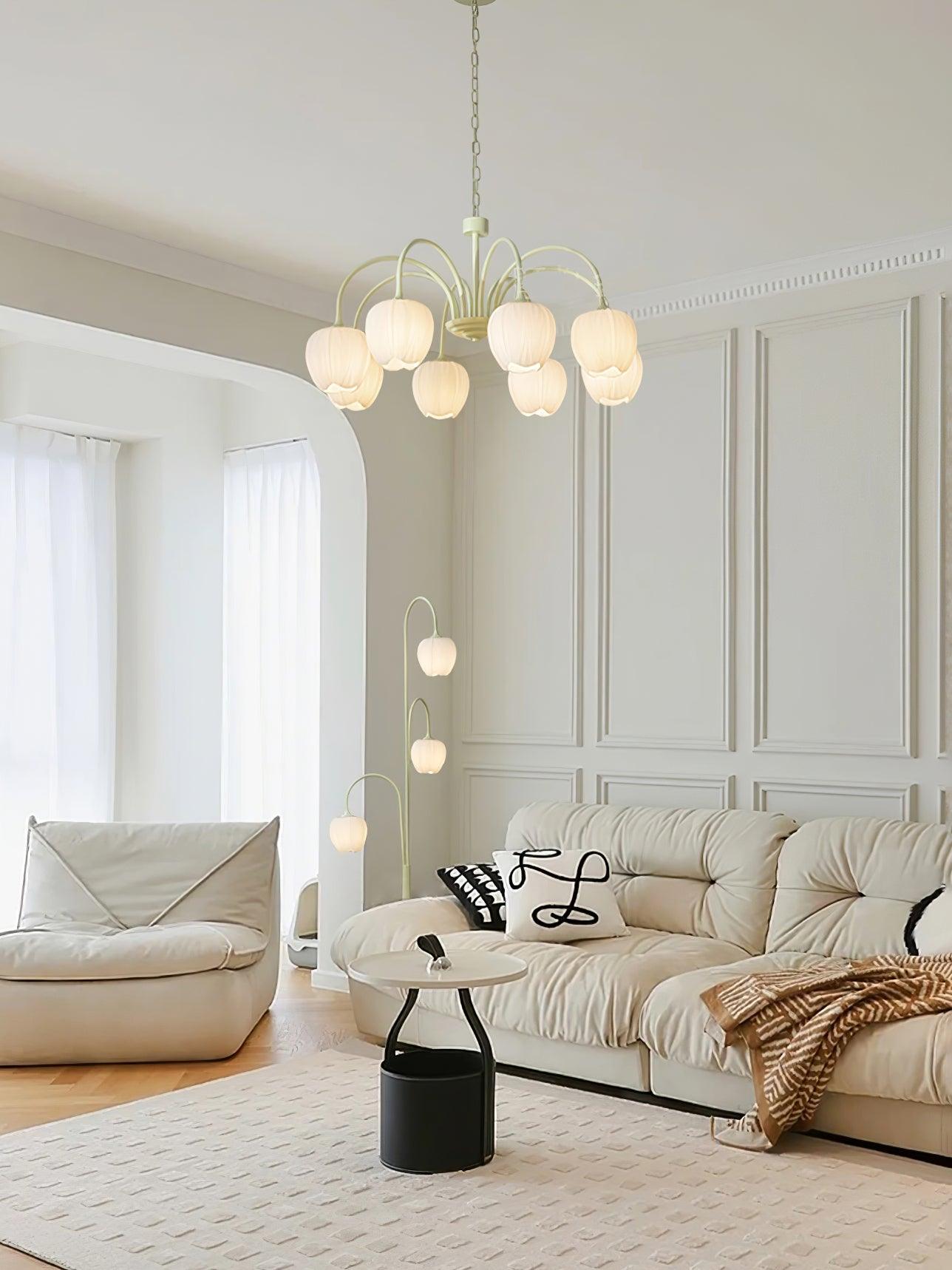Tulip Matcha Pendant Chandelier – Stylish Lounge Hanging Light