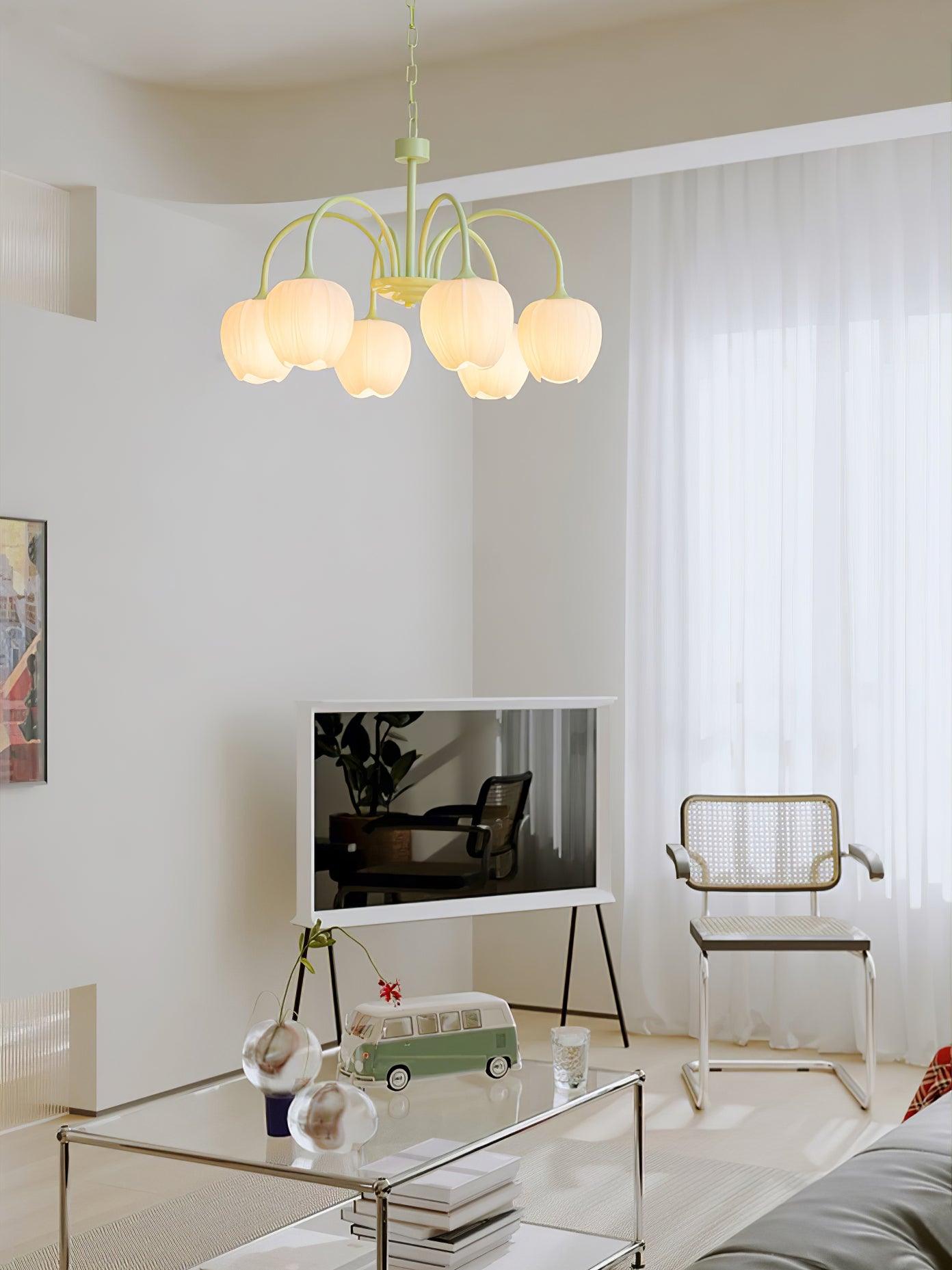 Tulip Matcha Pendant Chandelier – Stylish Lounge Hanging Light