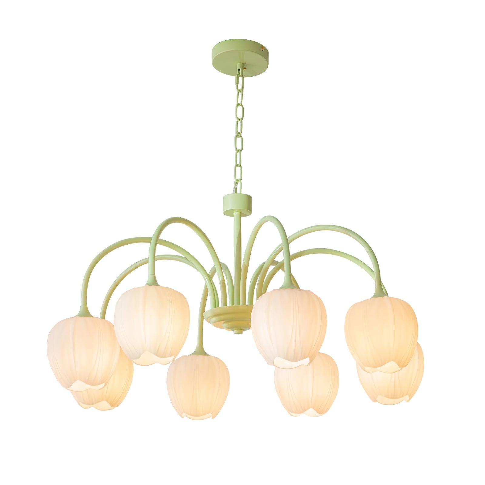 Tulip Matcha Pendant Chandelier – Stylish Lounge Hanging Light