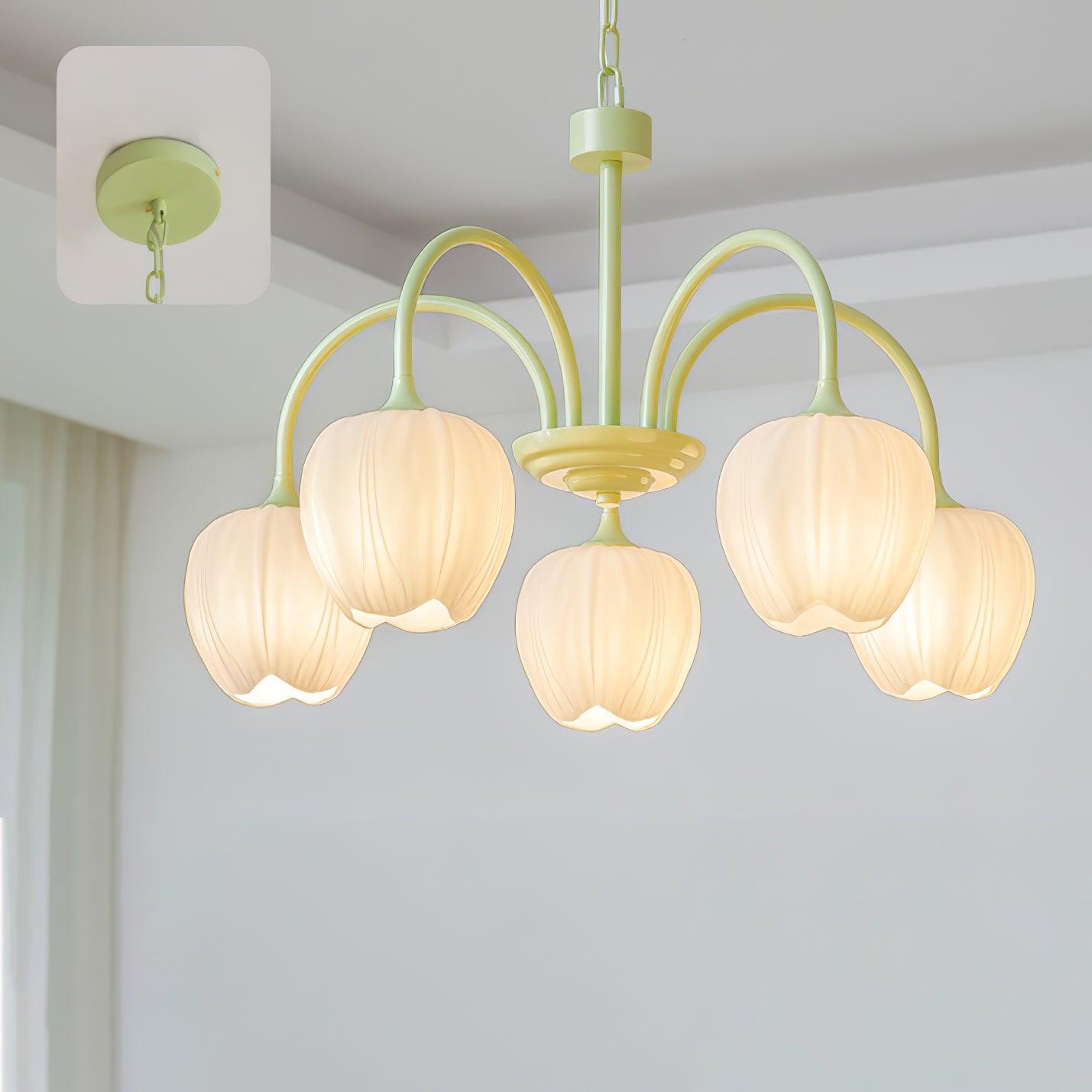 Tulip Matcha Pendant Chandelier – Stylish Lounge Hanging Light