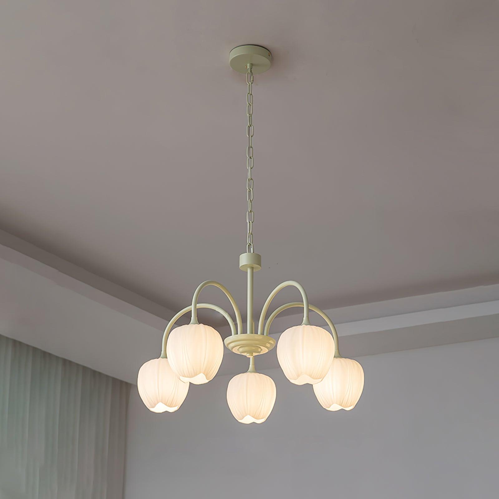 Tulip Matcha Pendant Chandelier – Stylish Lounge Hanging Light