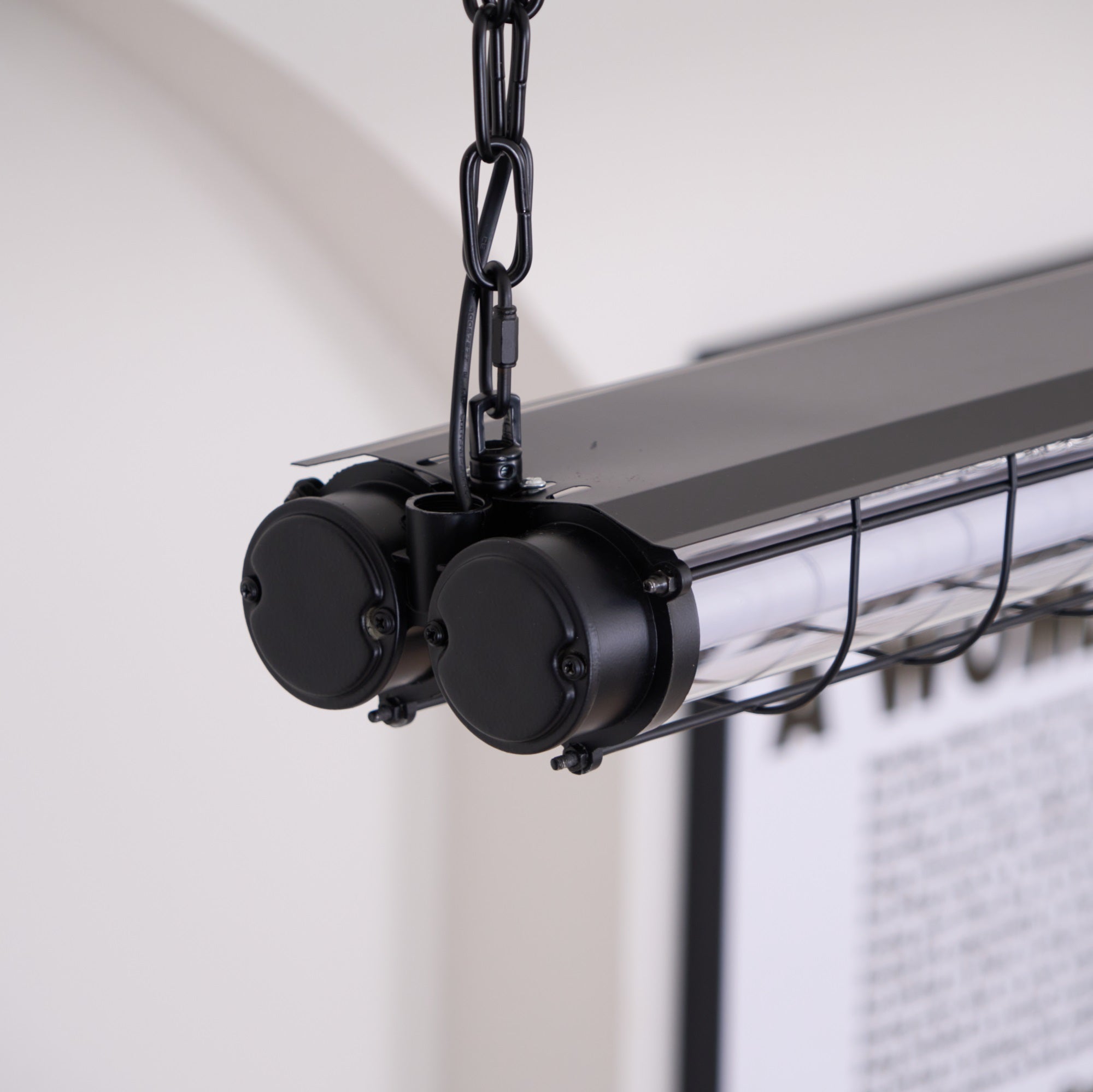 Modern Linear LED Ceiling Light – Polished Metal & Glass Finish