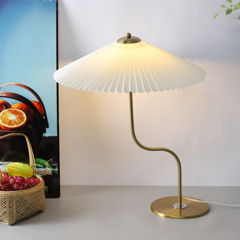 Umbrella-Shaped Table Lamp with Modern Charm