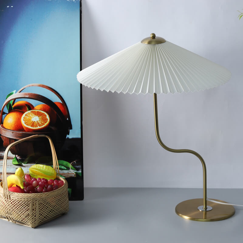 Umbrella-Shaped Table Lamp with Modern Charm