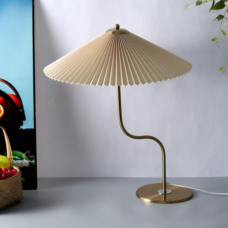 Umbrella-Shaped Table Lamp with Modern Charm