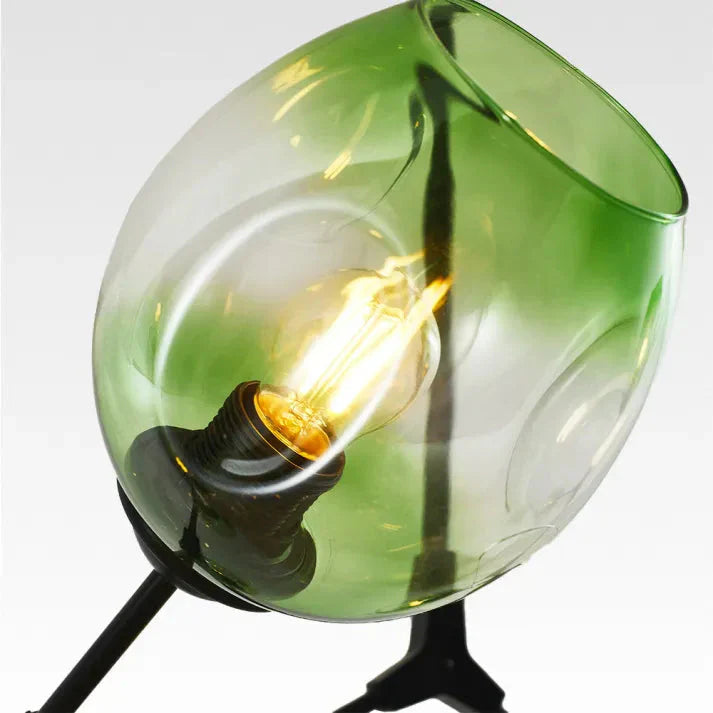 Modern Satellite-Shape Chandelier | Blown Glass Shades Ceiling Light Fixture