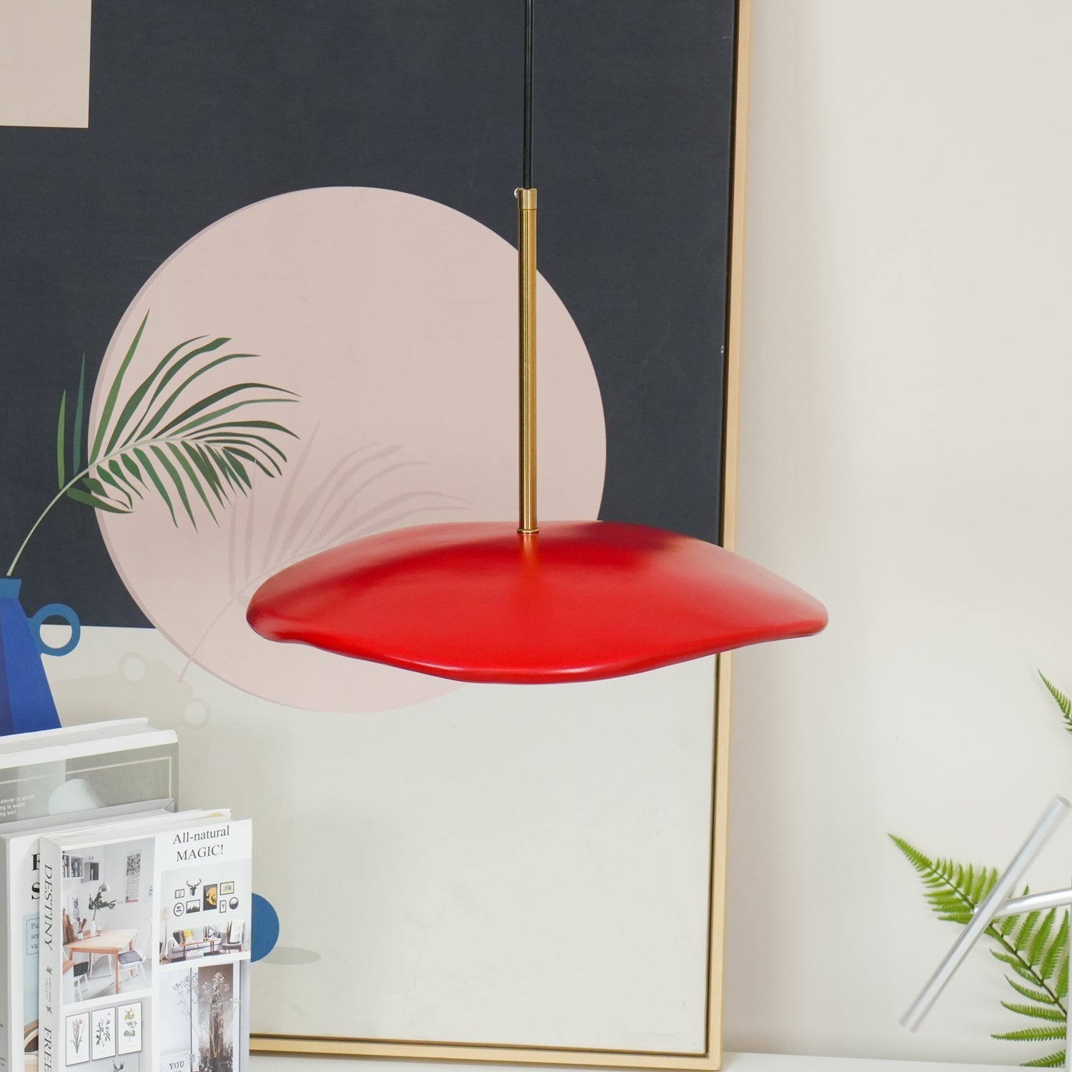 Sleek Resin Ceiling Pendant – Sloped Ceiling Light Fixture