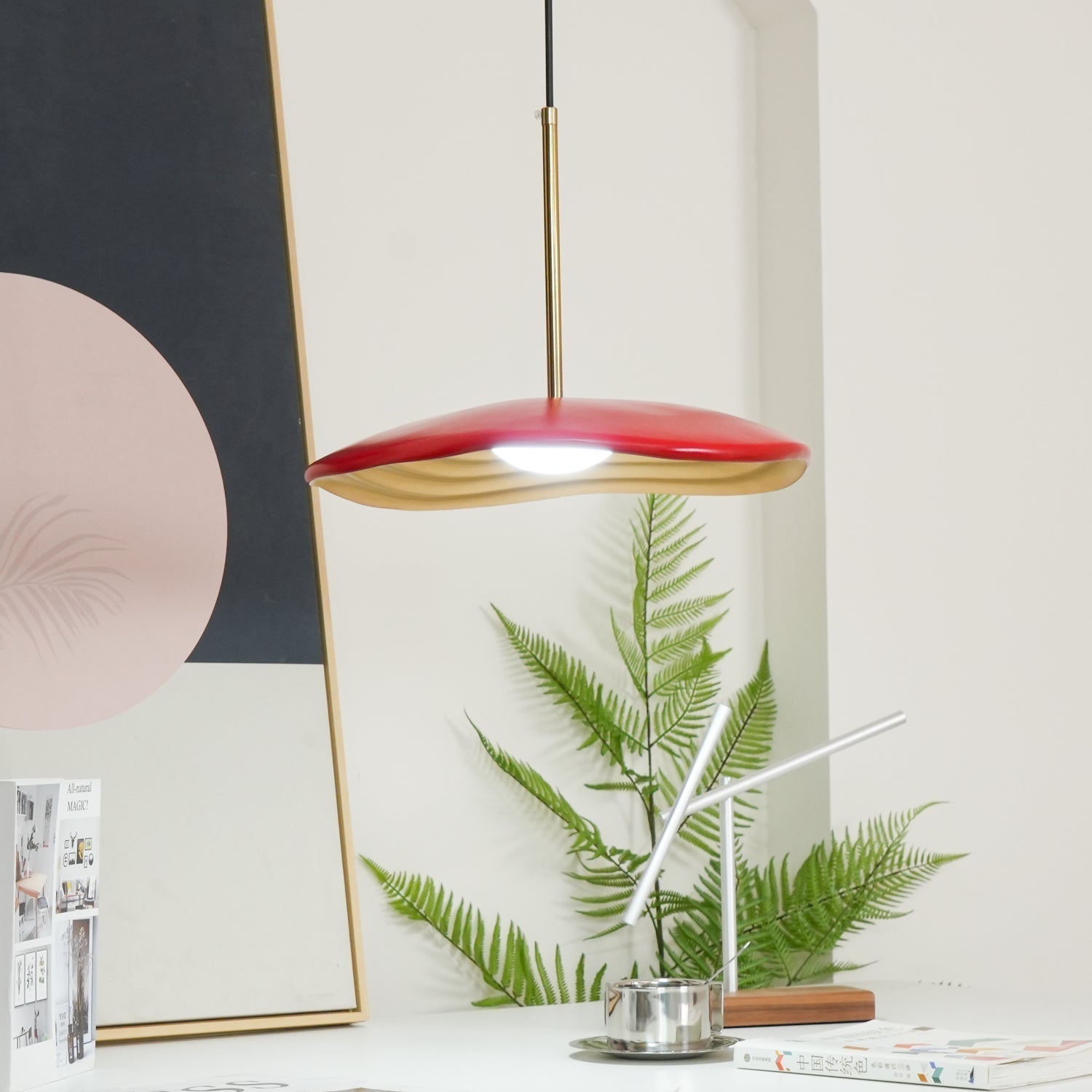 Sleek Resin Ceiling Pendant – Sloped Ceiling Light Fixture