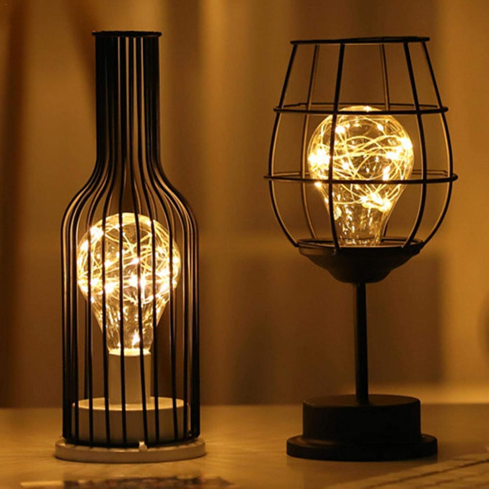 Wireless Rechargeable LED Table Lamp – Retro Design with Adjustable Brightness