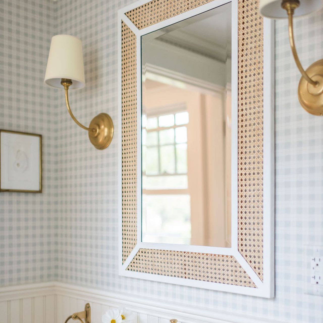 Brass Wall Sconce with Fabric Lampshade – Dual Head Lighting