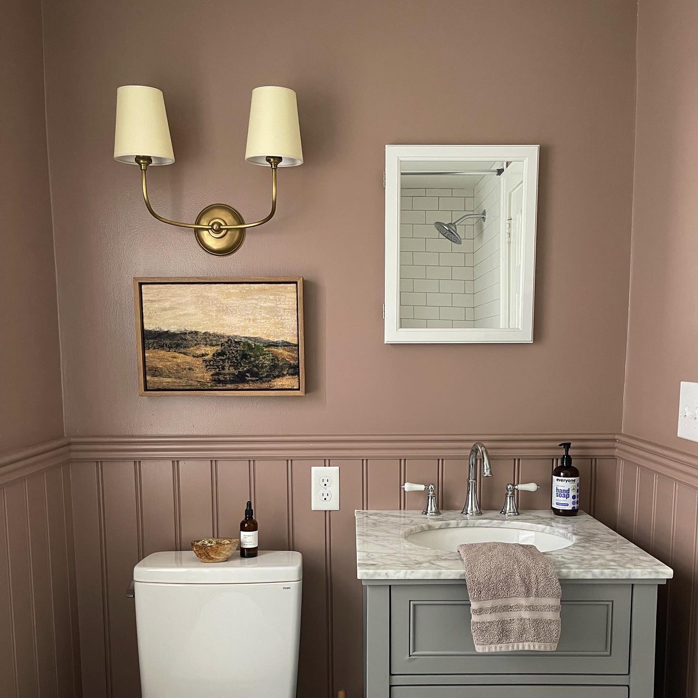Brass Wall Sconce with Fabric Lampshade – Dual Head Lighting