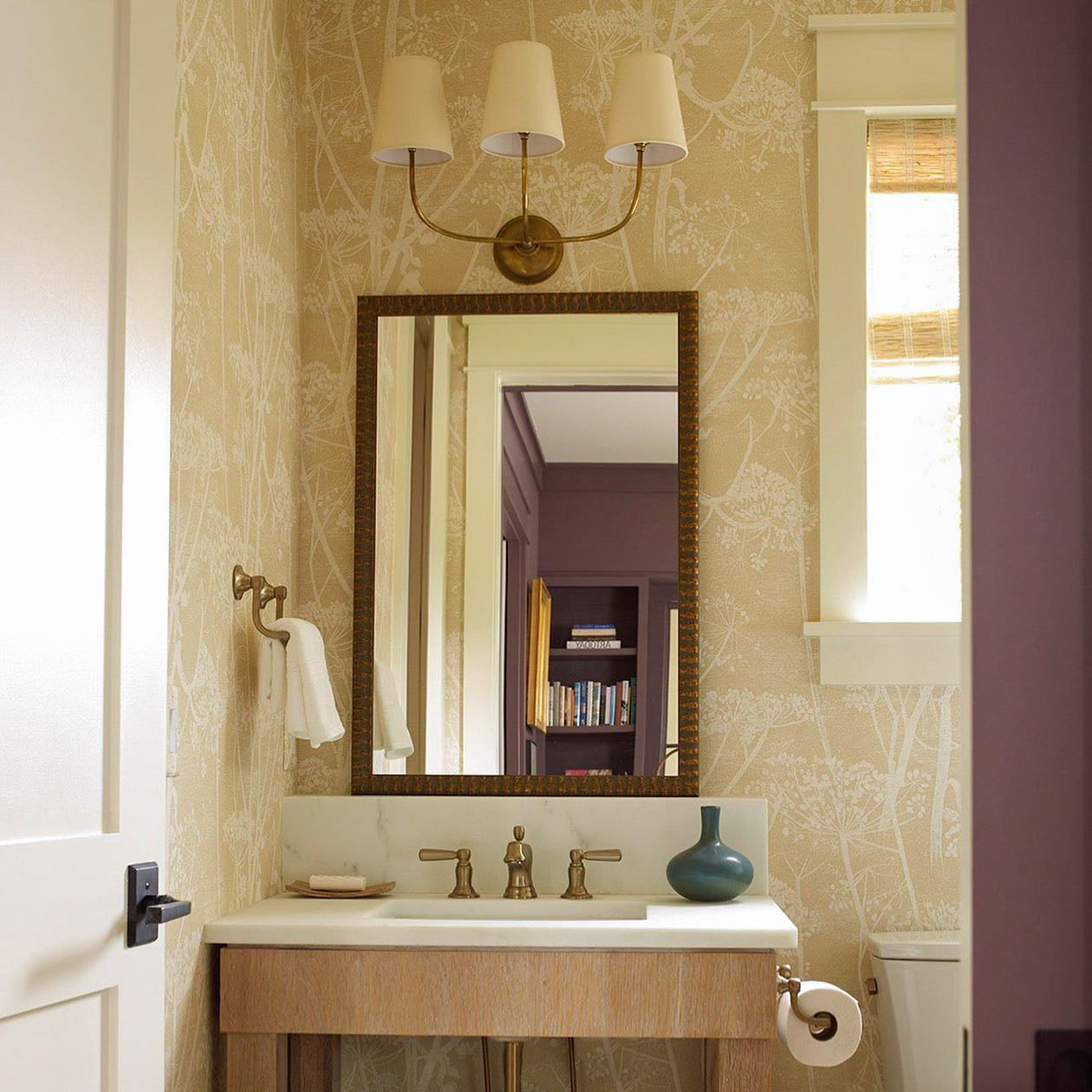 Brass Wall Sconce with Fabric Lampshade – Dual Head Lighting