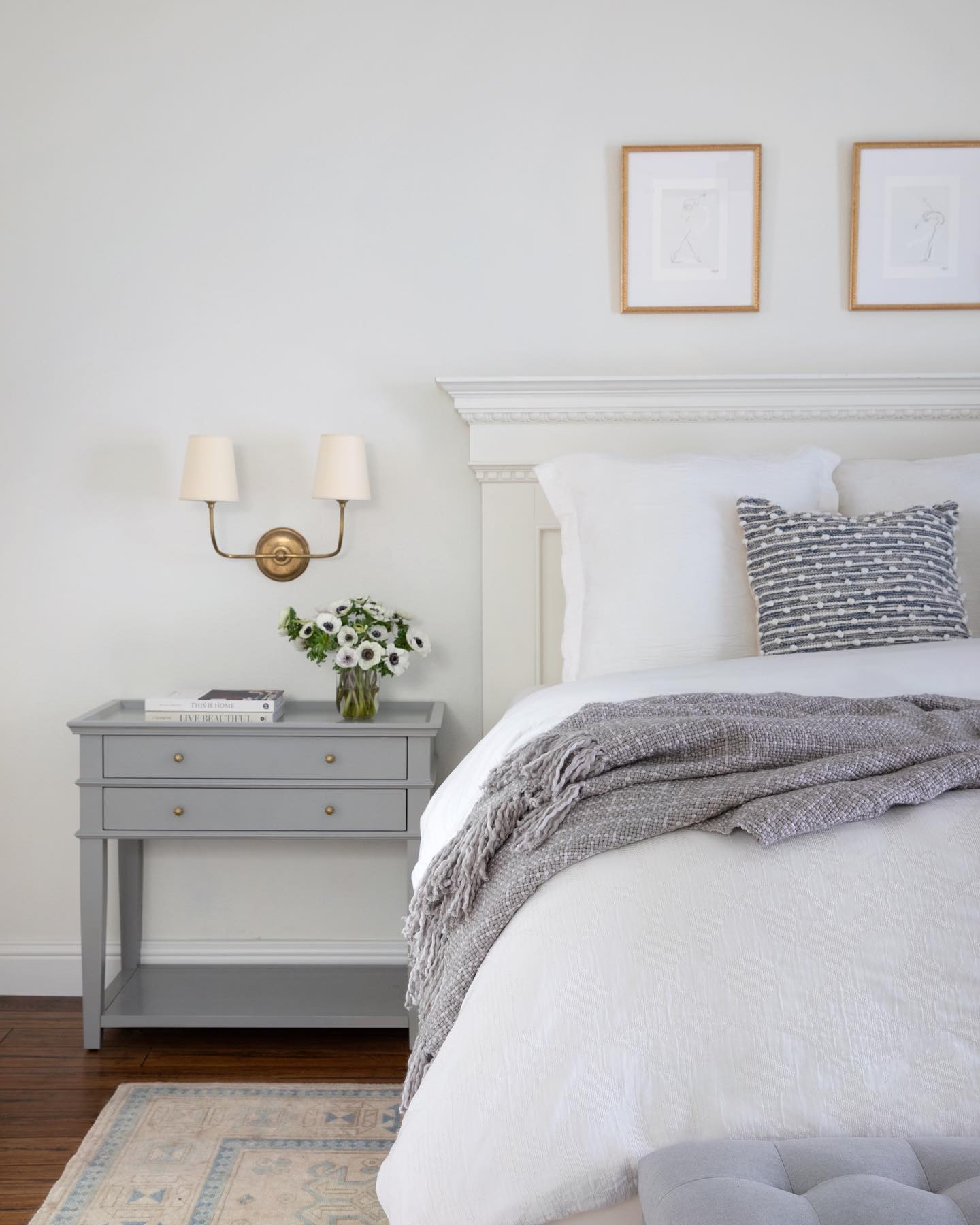 Brass Wall Sconce with Fabric Lampshade – Dual Head Lighting