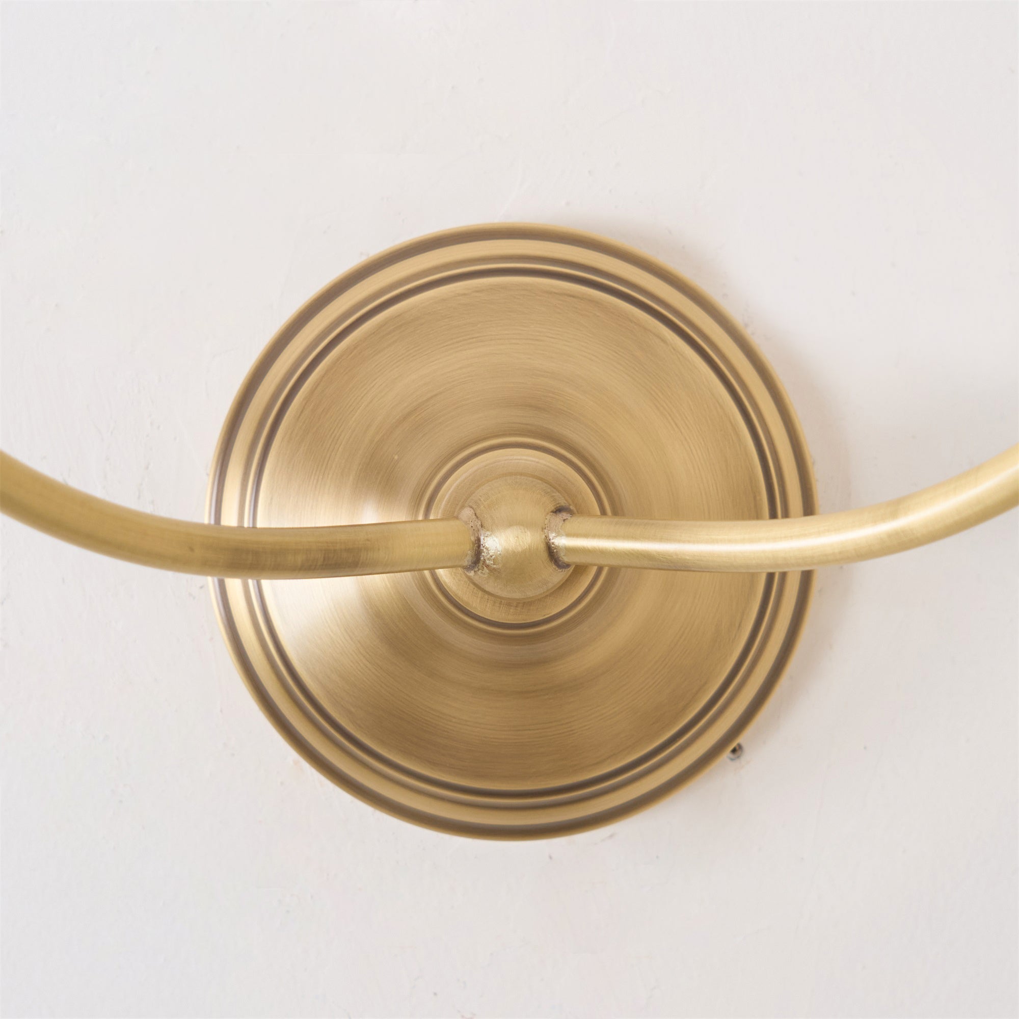 Brass Wall Sconce with Fabric Lampshade – Dual Head Lighting