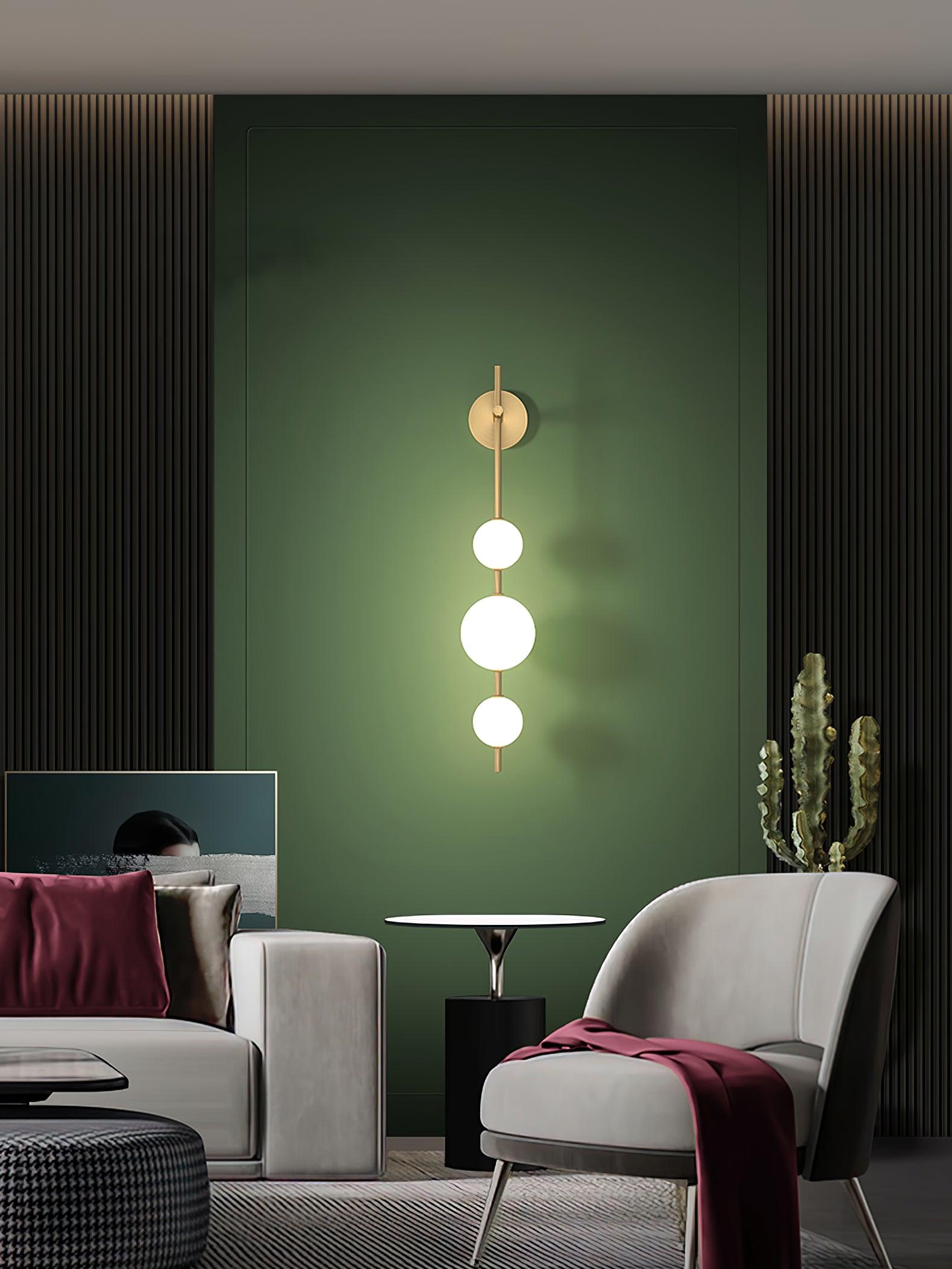 Globe-Shaped Vertical Wall Sconce | Wall-Mounted