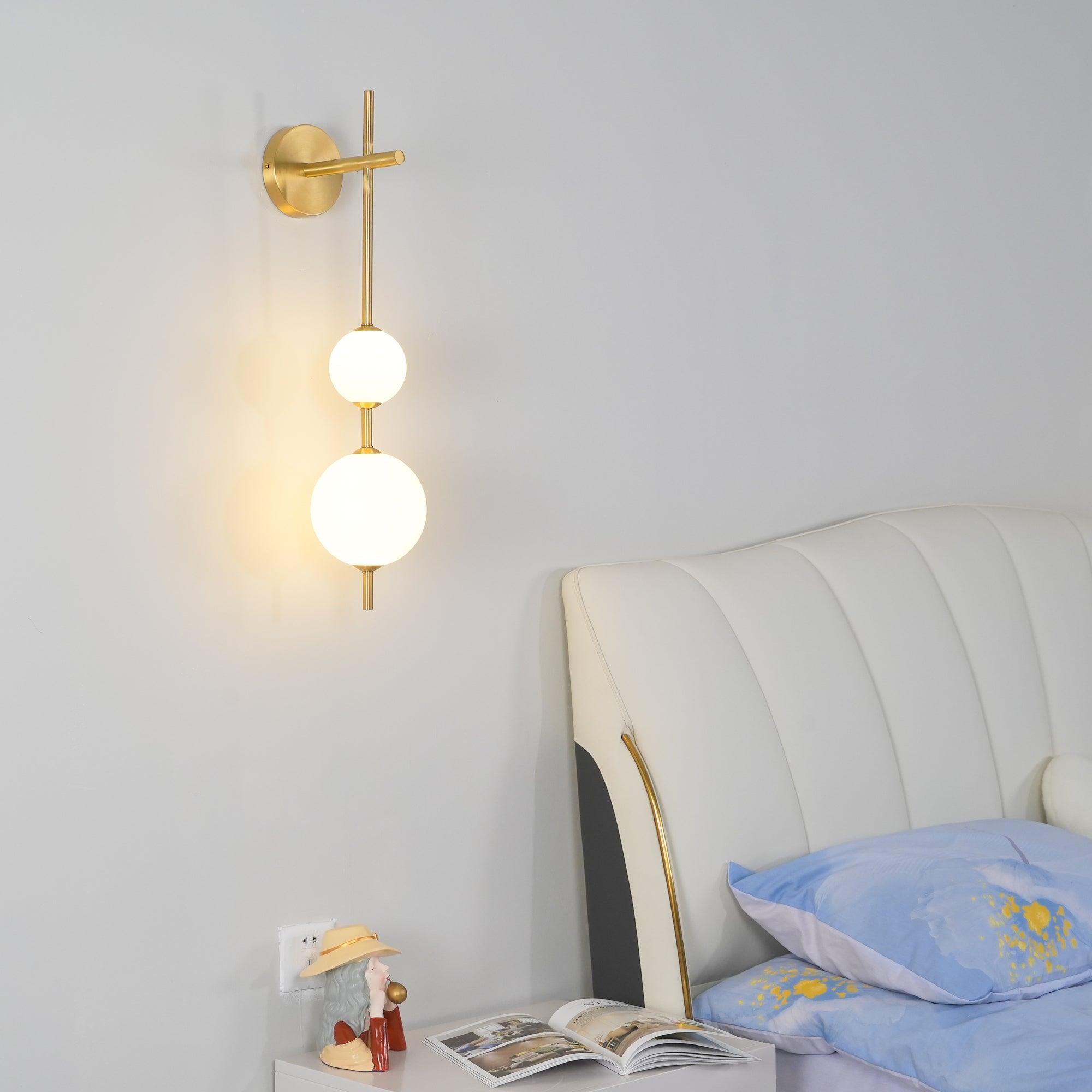 Globe-Shaped Vertical Wall Sconce | Wall-Mounted
