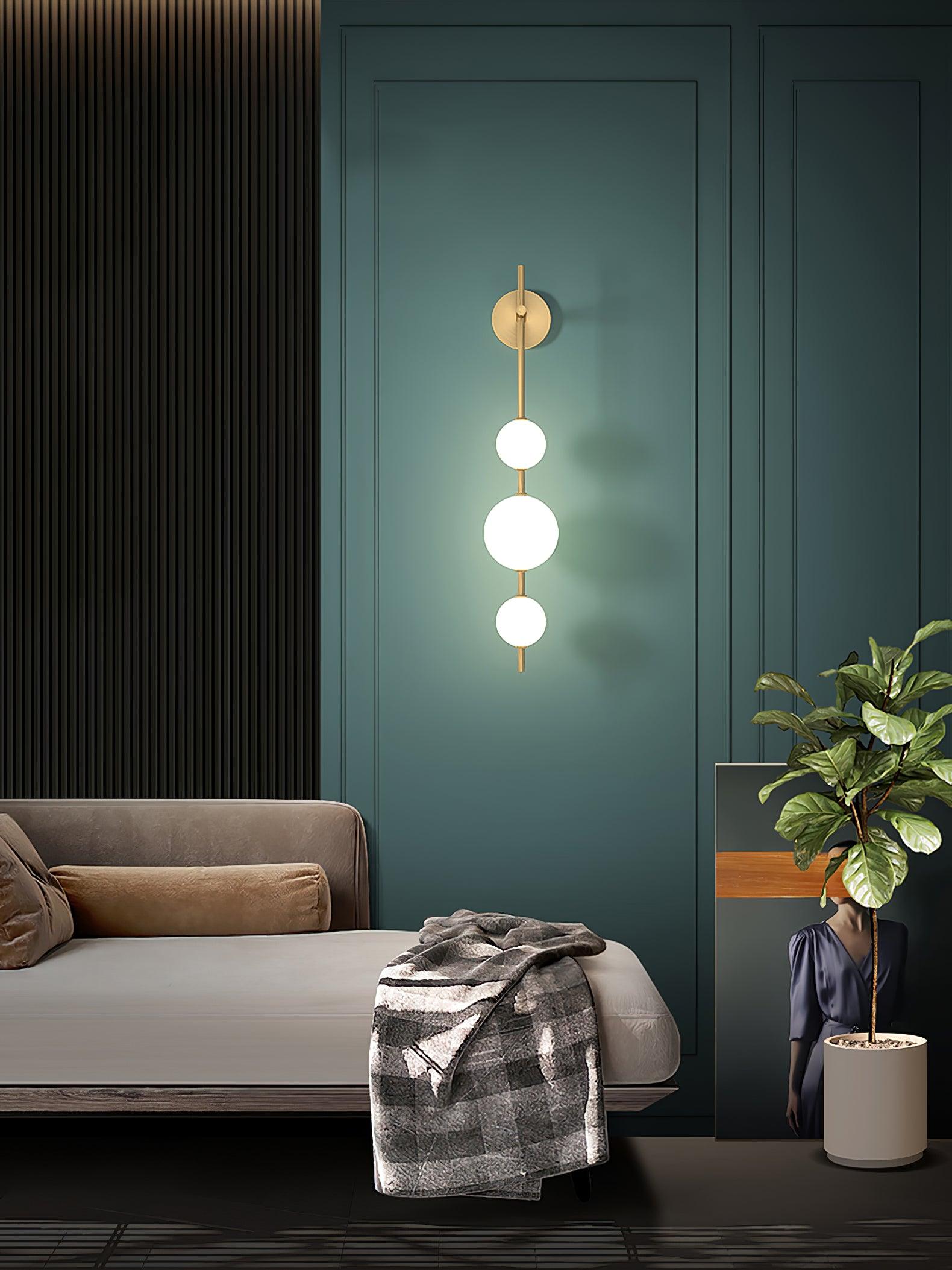 Globe-Shaped Vertical Wall Sconce | Wall-Mounted