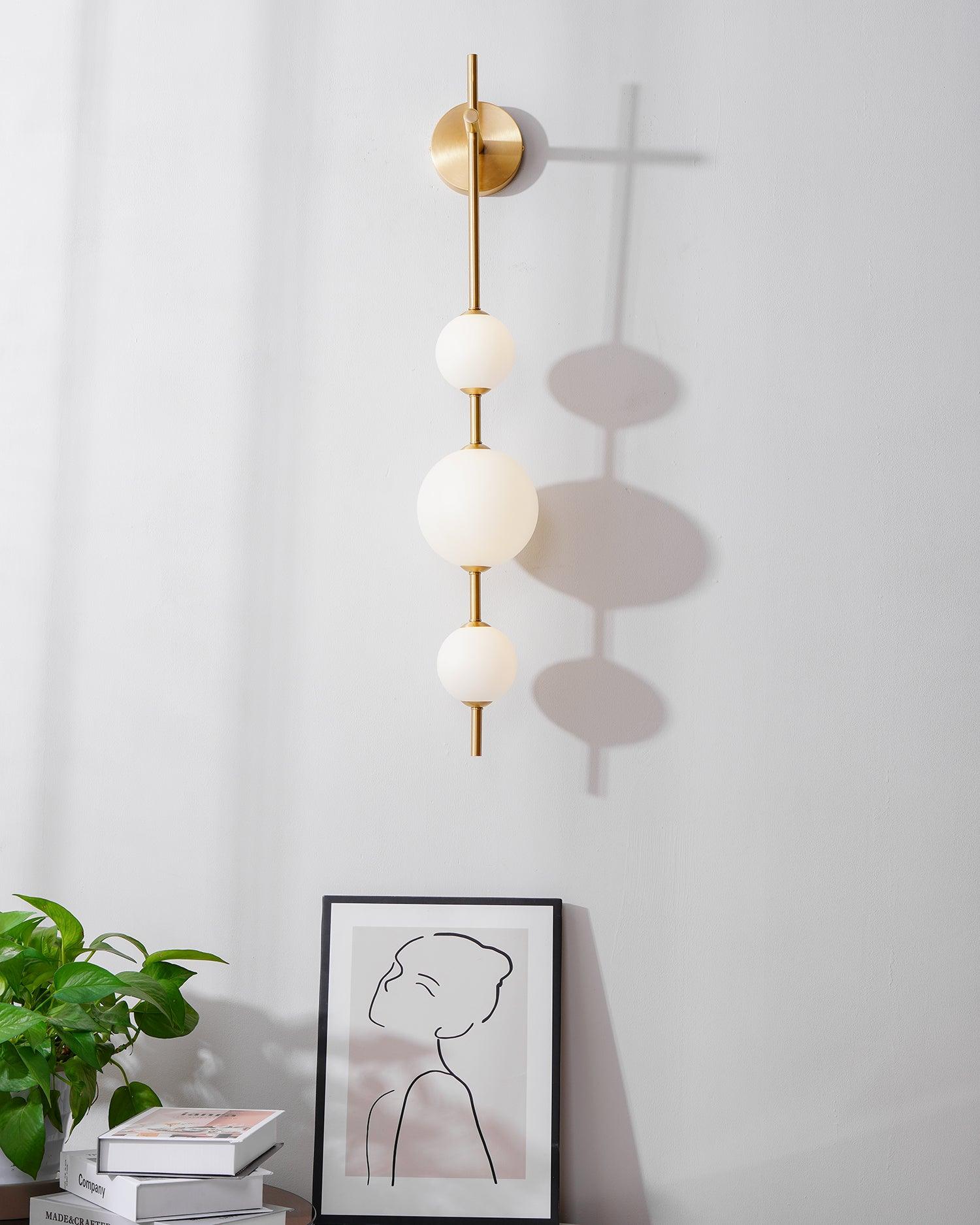 Globe-Shaped Vertical Wall Sconce | Wall-Mounted
