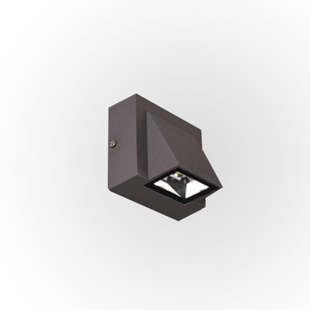 Contemporary Black Metal LED Outdoor Wall Light