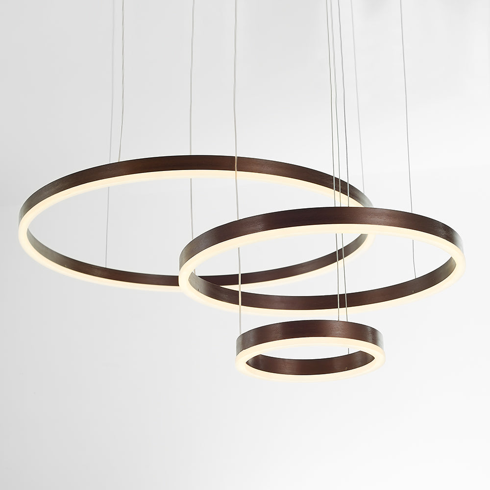 Indoor Metal Pendant Lamp – Sleek Tir-Circle Design with Adjustable Cord