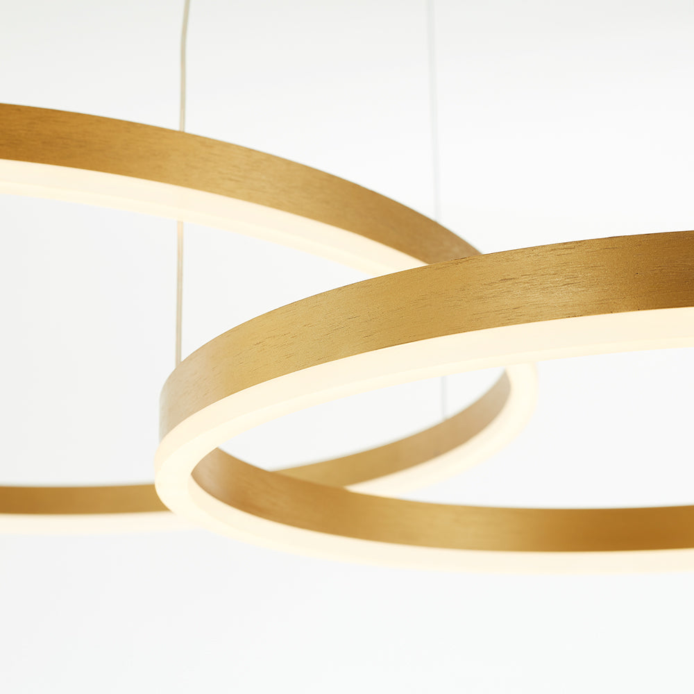 Indoor Metal Pendant Lamp – Sleek Tir-Circle Design with Adjustable Cord