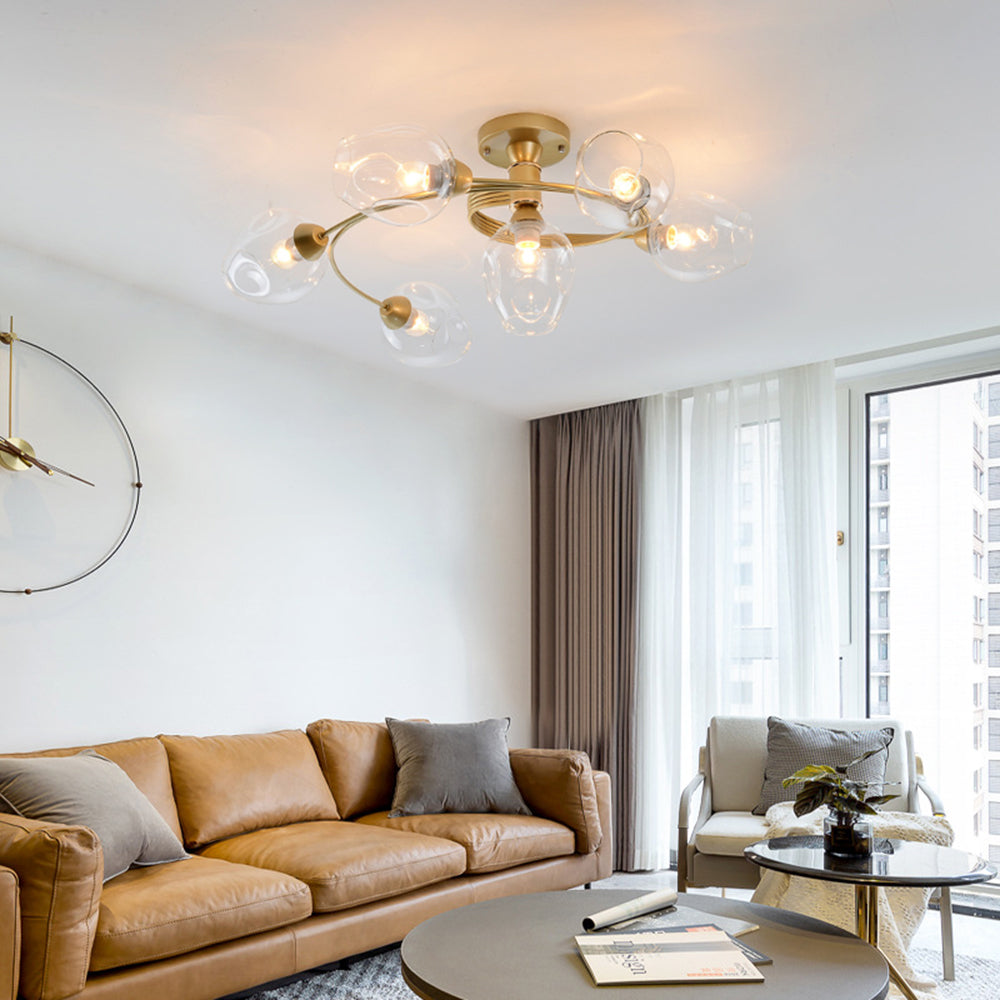 Stylish Glass Ceiling Fixture – Flush Mount Ceiling Light