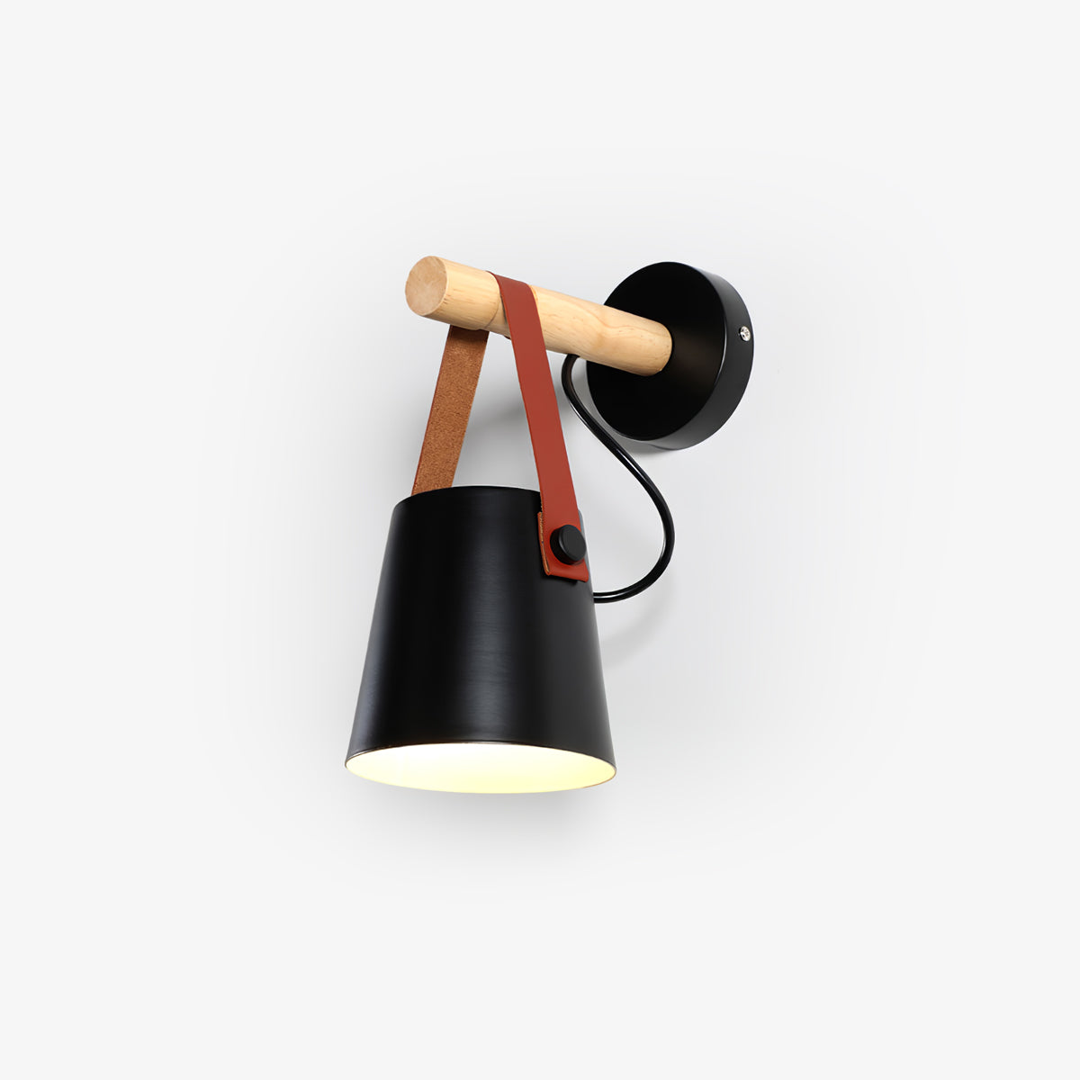 Wooden Cone Wall Sconce | Natural Wood Finish | Bedroom & Living Room