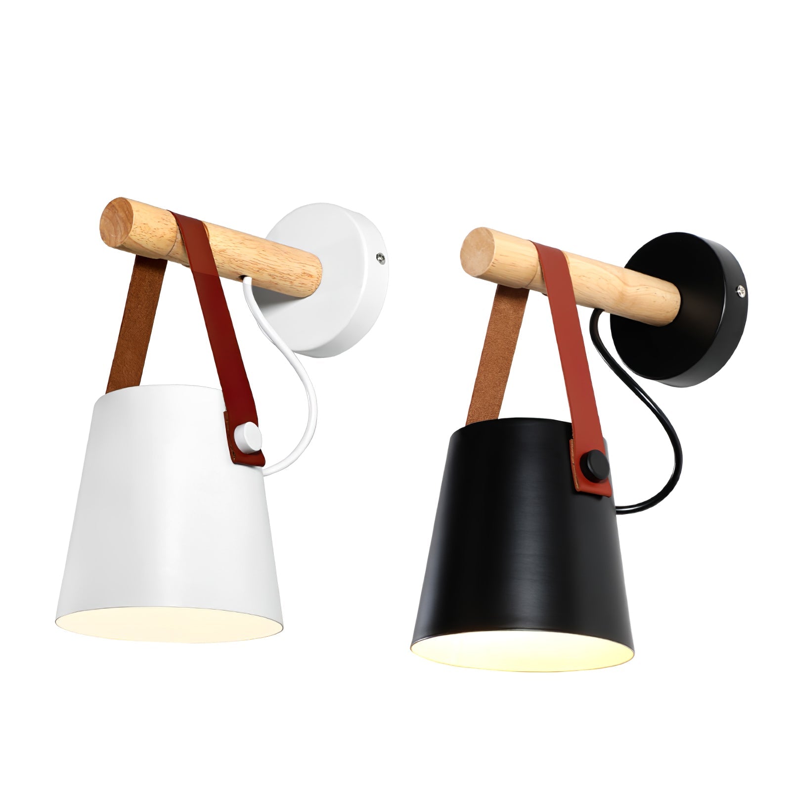 Wooden Cone Wall Sconce | Natural Wood Finish | Bedroom & Living Room