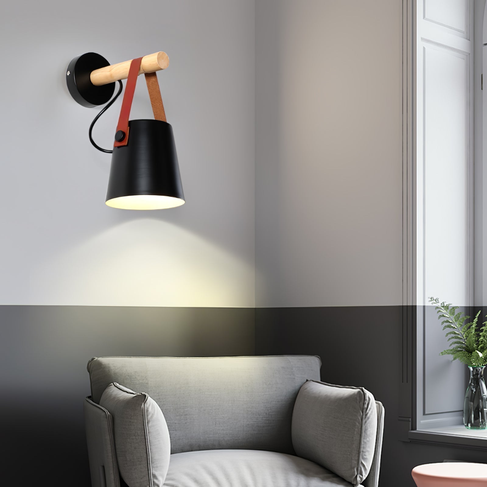 Wooden Cone Wall Sconce | Natural Wood Finish | Bedroom & Living Room